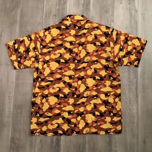 Bape × Nigo 🔥Vintage🔥 BAPE Orange camo aloha shirt a bathing ape NIGO Size US M / EU 48-50 / 2 - 2 Thumbnail