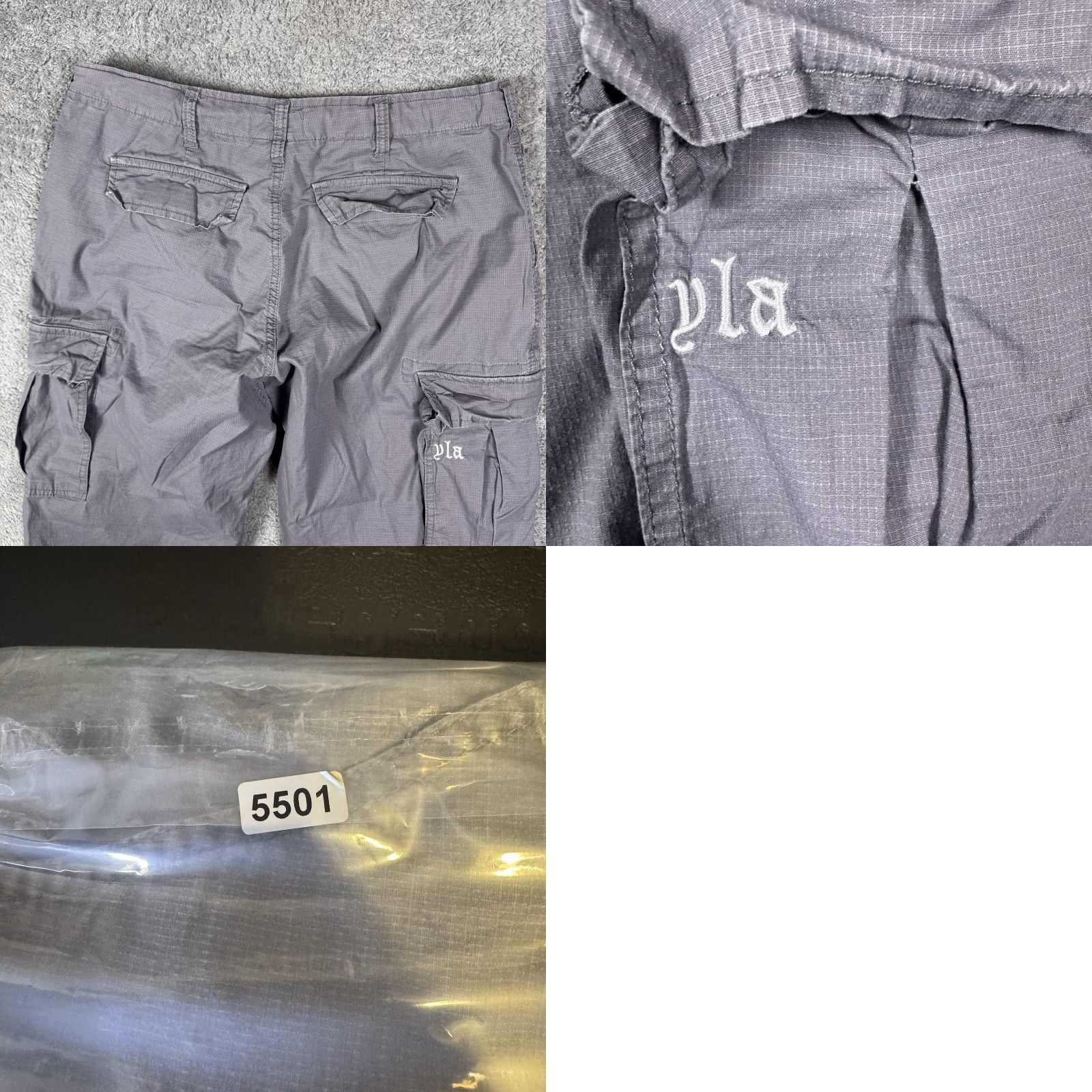 YoungLA YoungLA Pants Mens M 32x28 TrailBlaze Cargo Ripstop Canvas Streetwear Pants Mens M Gray 226 TrailBlaze Cargos Size US 31 - 10 Thumbnail