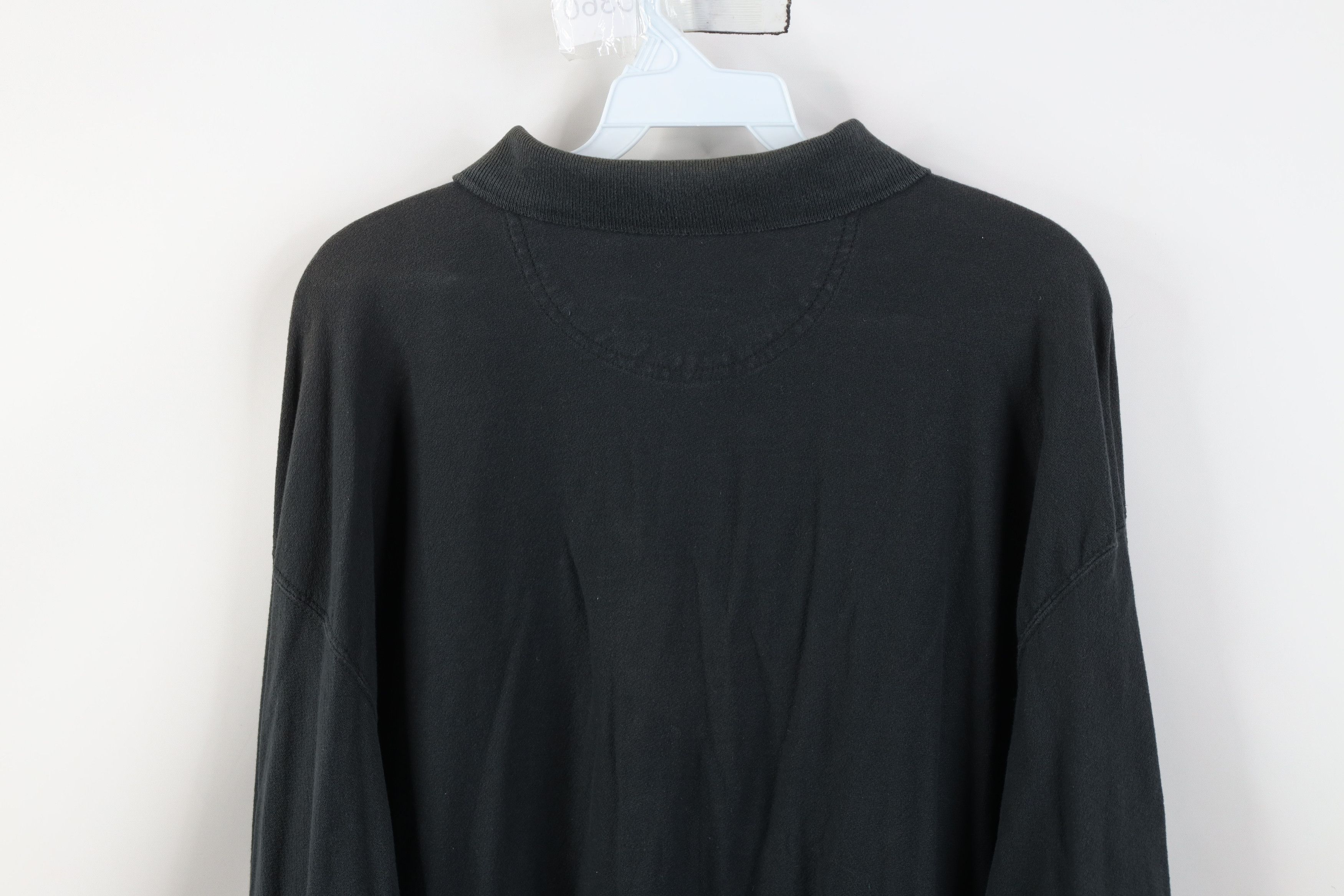 Vintage Vintage 90s Streetwear Fit Long Sleeve Rugby Polo Black Size US XL / EU 56 / 4 - 13 Thumbnail