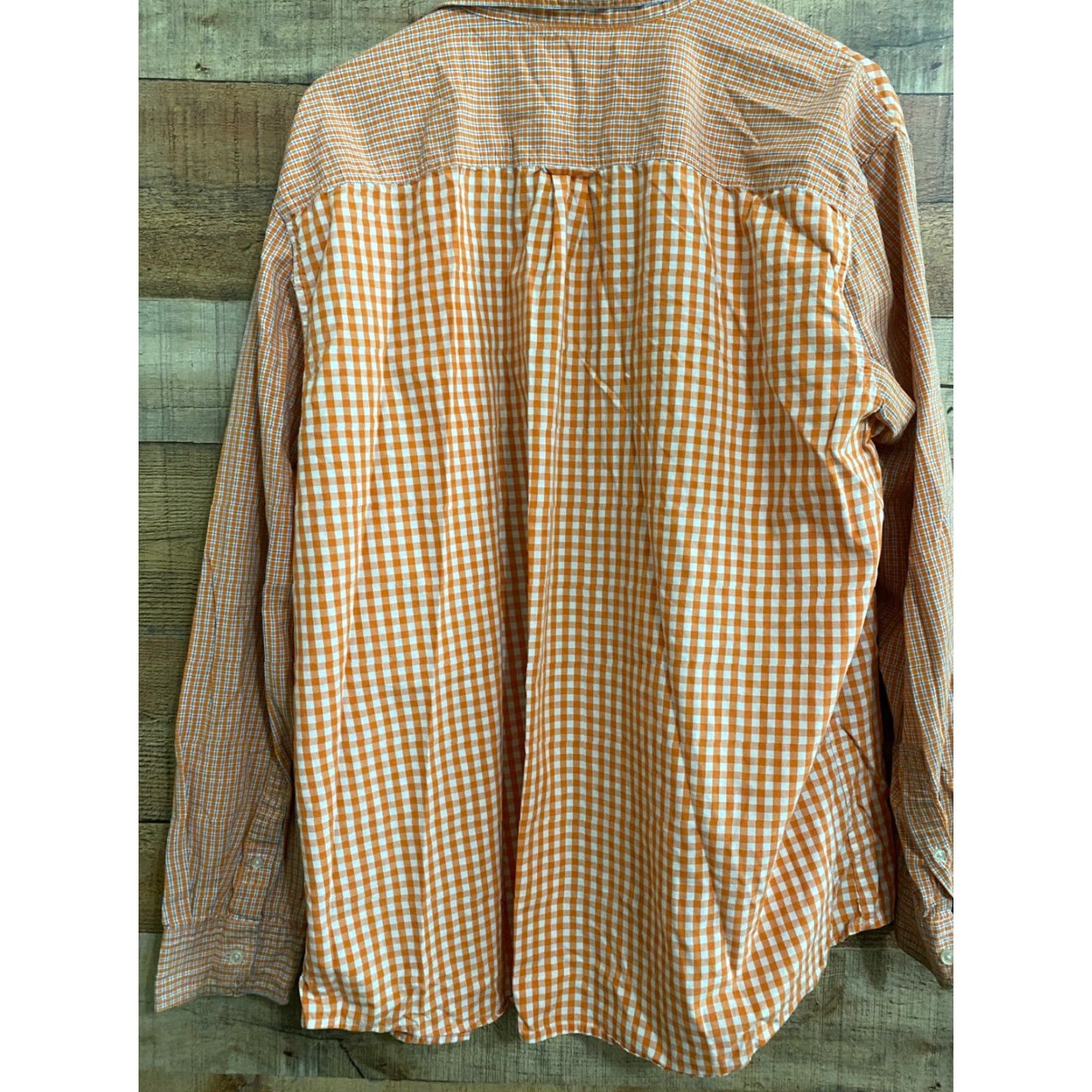 Chaps Chaps Button Up Shirt Men's 2XL XXL Long Sleeve Easy Care Blue Orange Pattern Check Size US XXL / EU 58 / 5 - 4 Thumbnail
