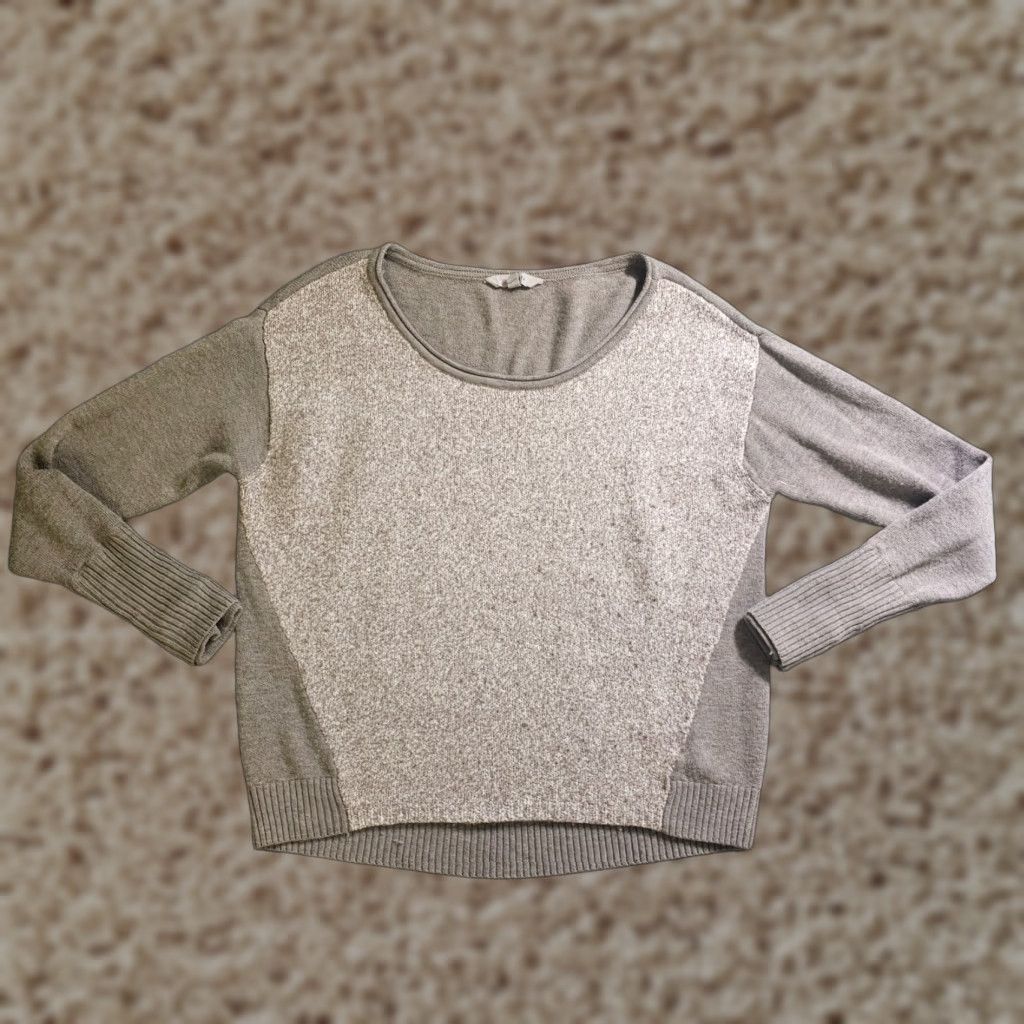 Athleta Athleta Sweater Top Womens Medium Beige Knit Wool Long Sleeve Texture Casual Size M / US 6-8 / IT 42-44 - 1 Thumbnail