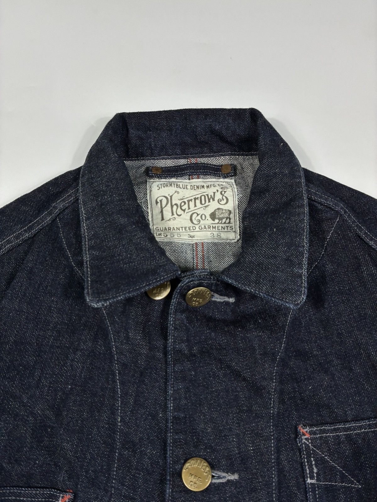 Pherrow's Pherrow's Co. 1920’s Style Denim Jacket Lot 555 Size US M / EU 48-50 / 2 - 2 Thumbnail