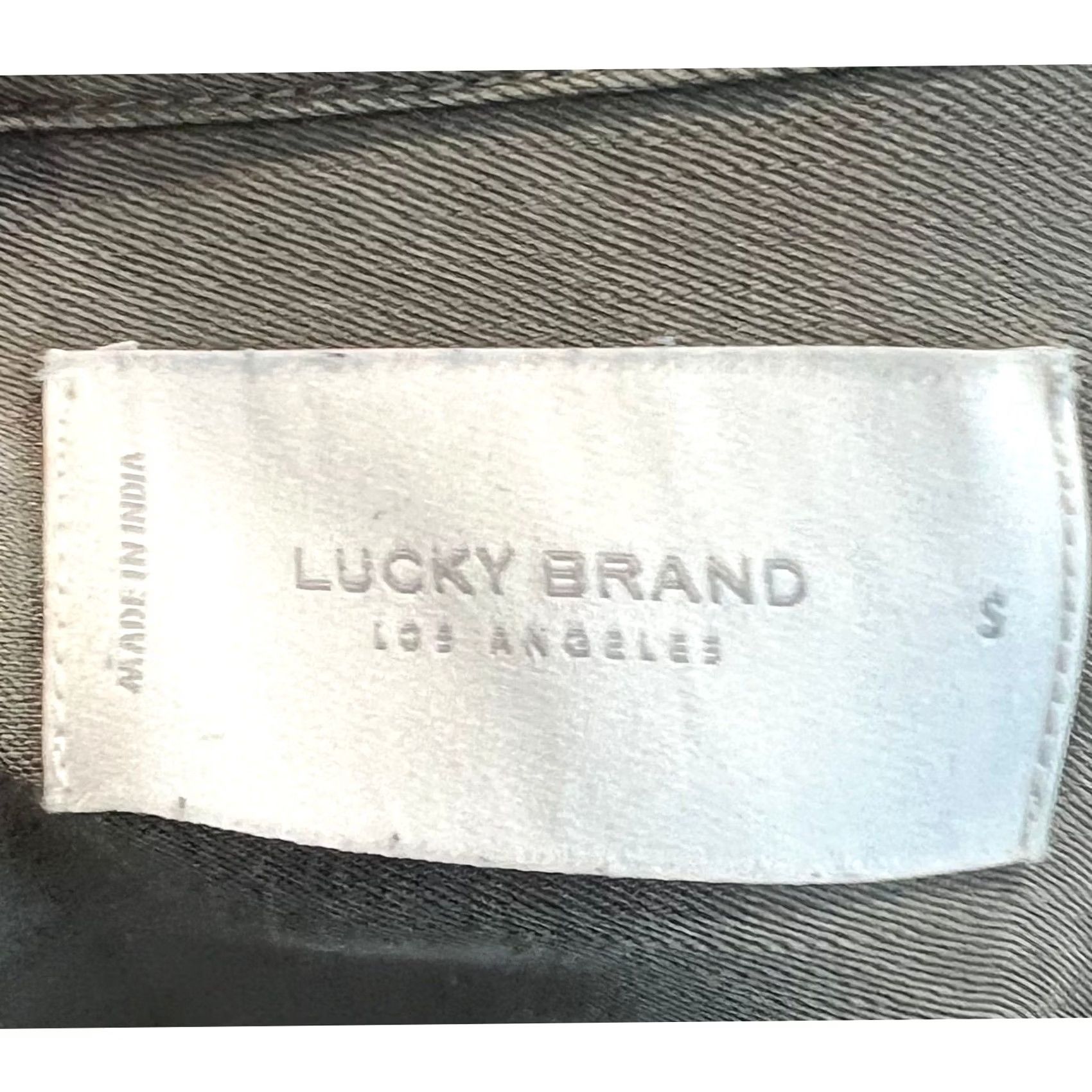 Lucky Brand Lucky Brand Womens Button-Up Top Olive Green Lyocell Long Sleeve Size Small Size S / US 4 / IT 40 - 6 Thumbnail