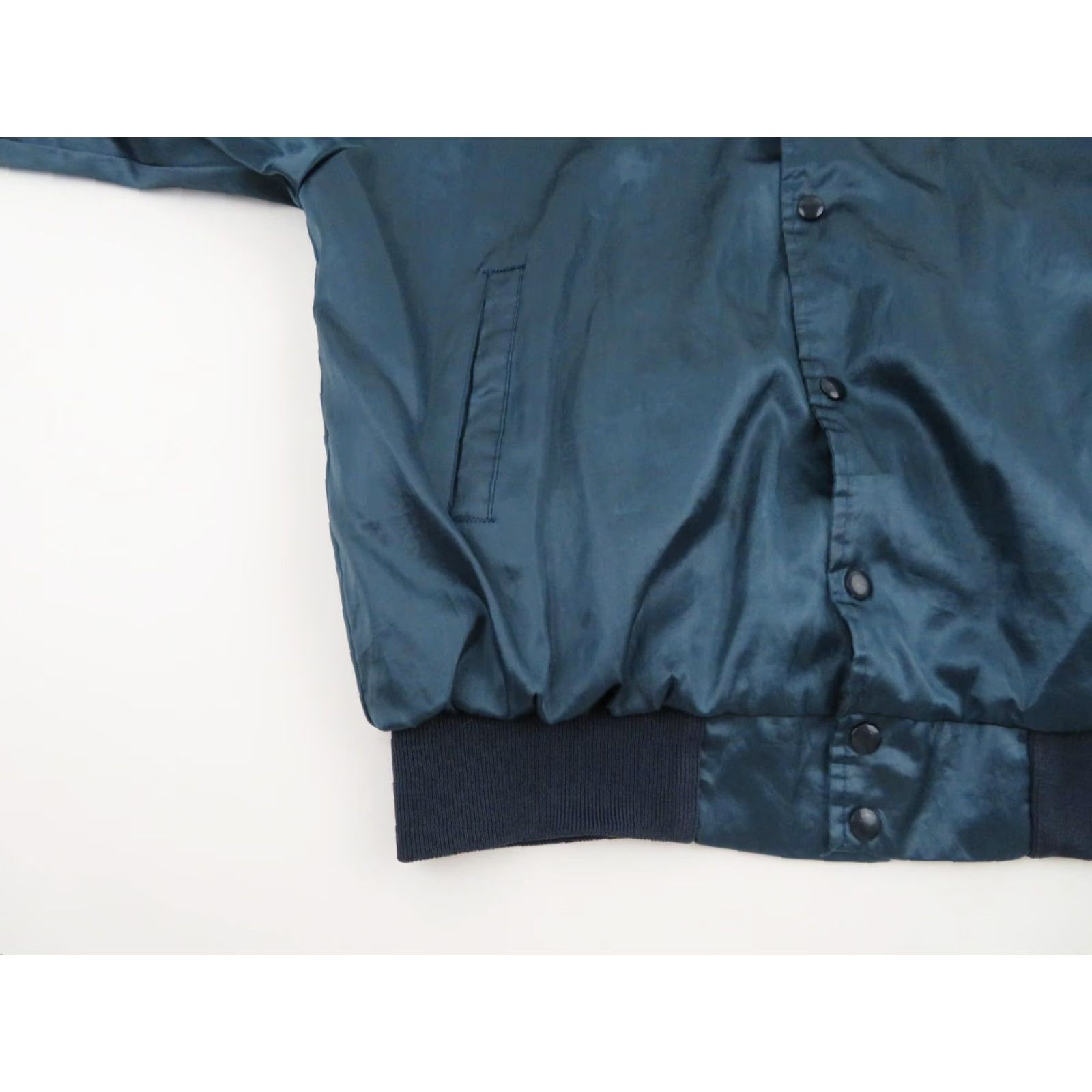 Vintage VINTAGE American Legion Satin Jacket Windbreaker - Men’s Large - Blue / Yellow - 80s 90s - Snap Front - Nylon Satin - Logo Size US L / EU 52-54 / 3 - 3 Thumbnail