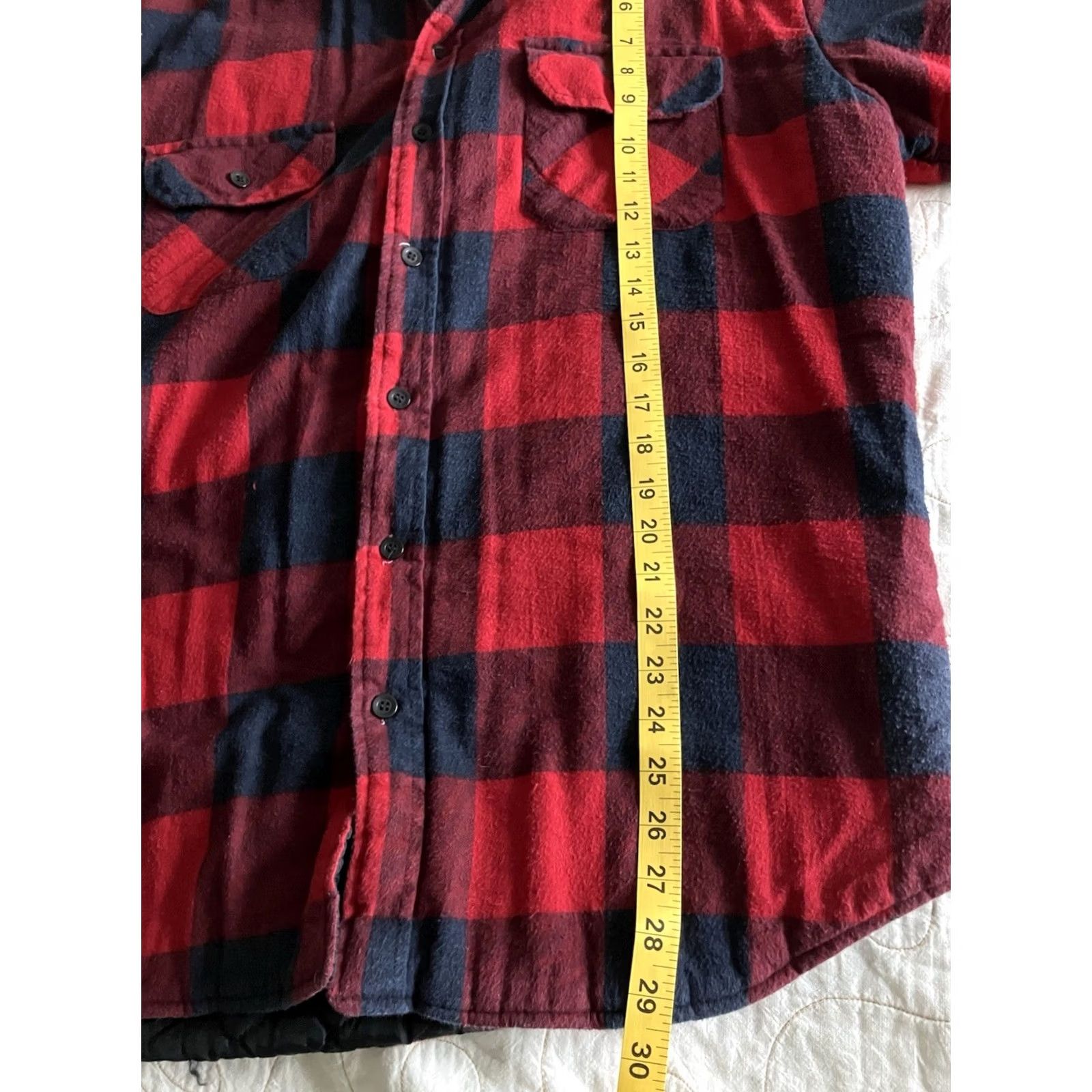 Vintage VINTAGE Ozark Trail Flannel Shirt Jacket Mens L Plaid Quilted Lining Work Red Blue Shirt Jacket Mens L Red Plaid Quilted Lining Workwear Outdoors Mens Size US L / EU 52-54 / 3 - 6 Thumbnail