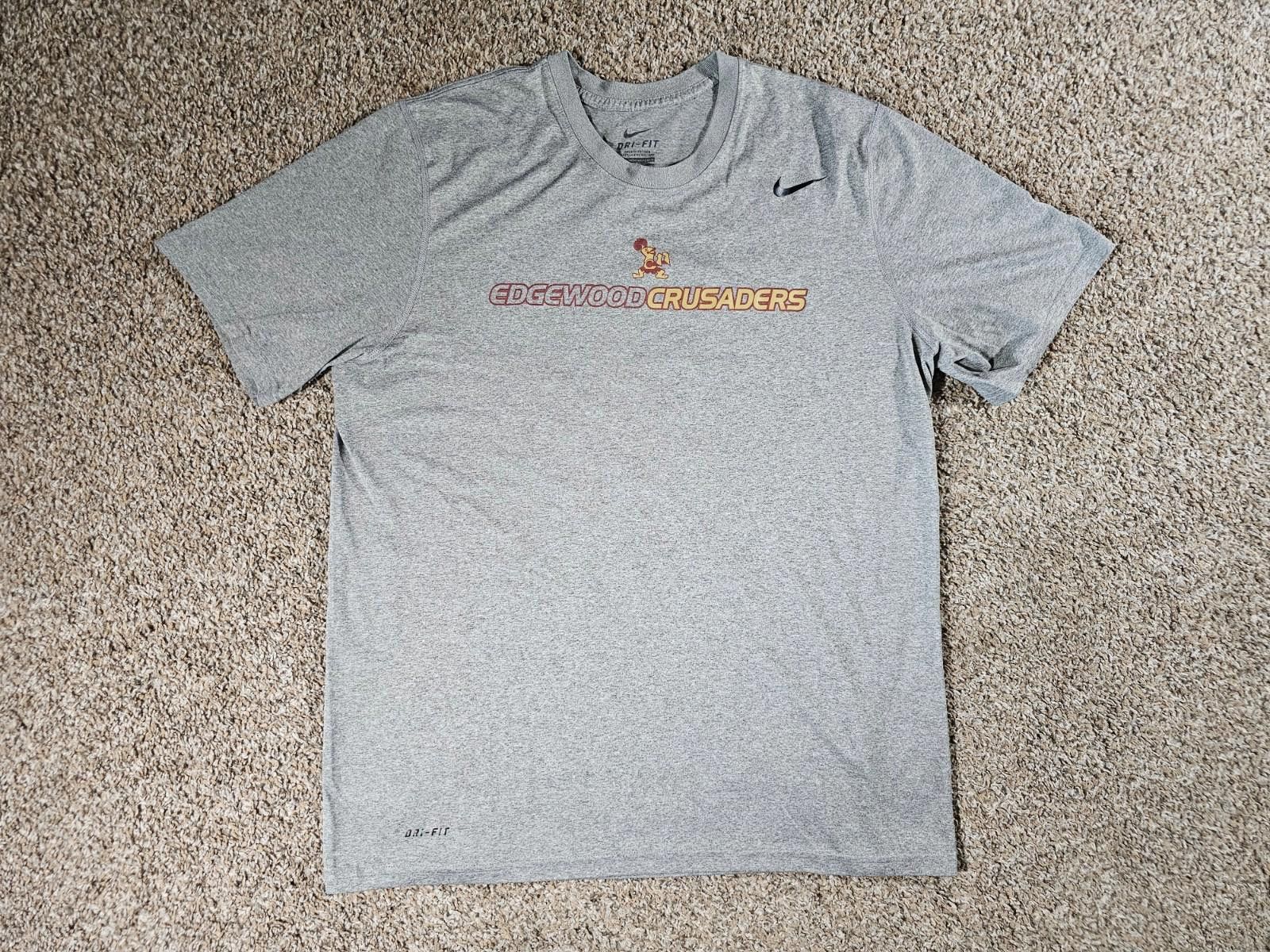Nike Edgewood Crusaders Nike DriFit tshirt Large Gray Size US L / EU 52-54 / 3 - 1 Thumbnail