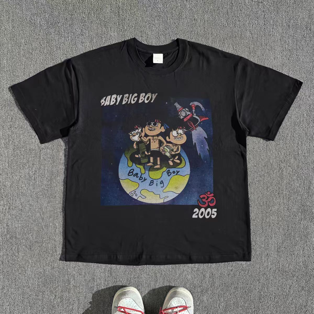 Vintage SABY BIG BOY Cartoon Double-Sided Print T-Shirt Size US XL / EU 56 / 4 - 1 Thumbnail