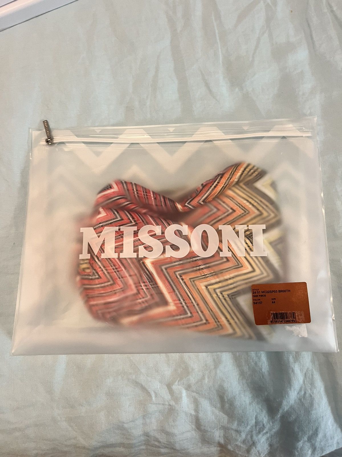 Missoni Missoni V-neck zigzag-print swimsuit Size L / US 10 / IT 46 - 2 Thumbnail