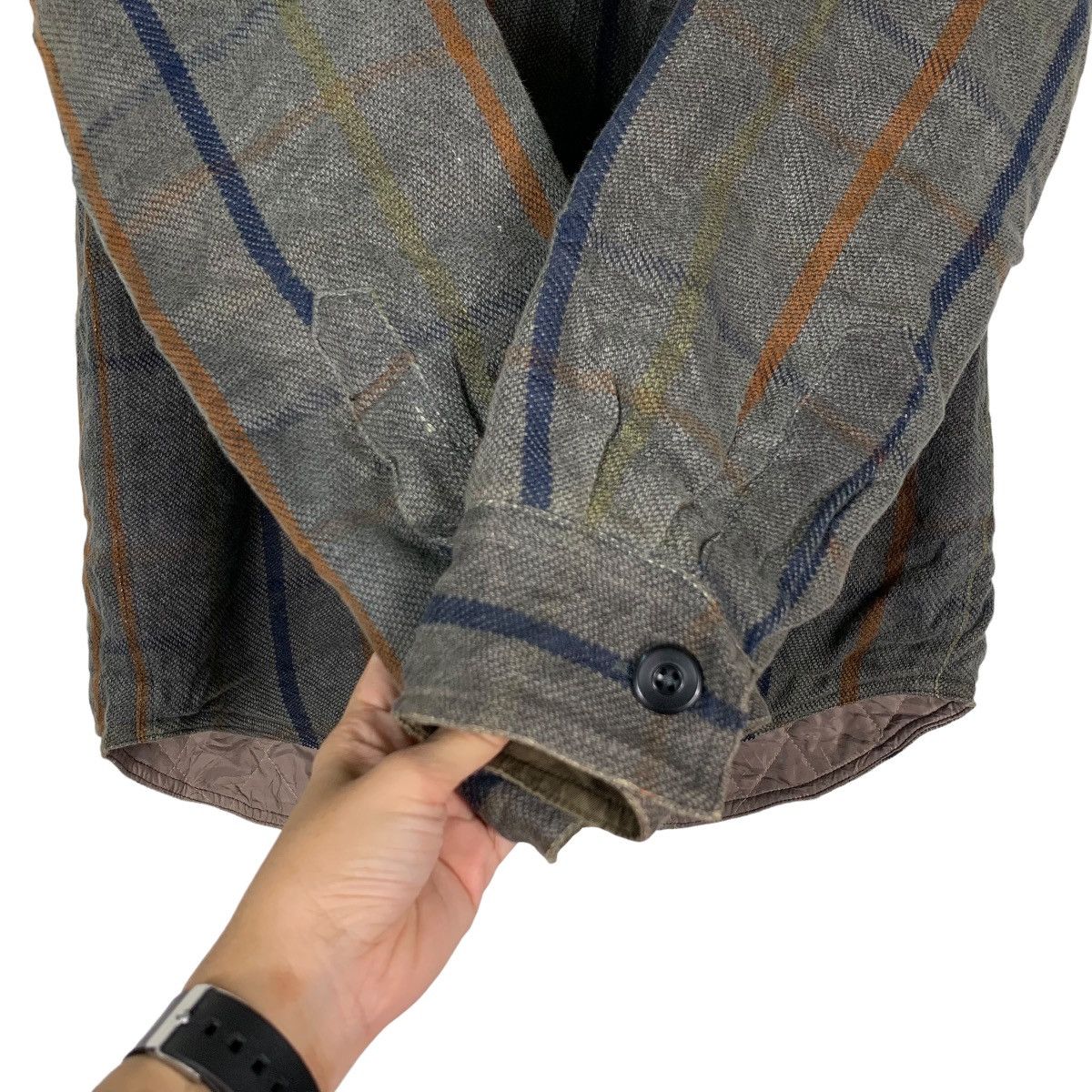 Japanese Brand MANUFACTURERS Button Jacket Flannel #0013-C1 Size US L / EU 52-54 / 3 - 15 Thumbnail