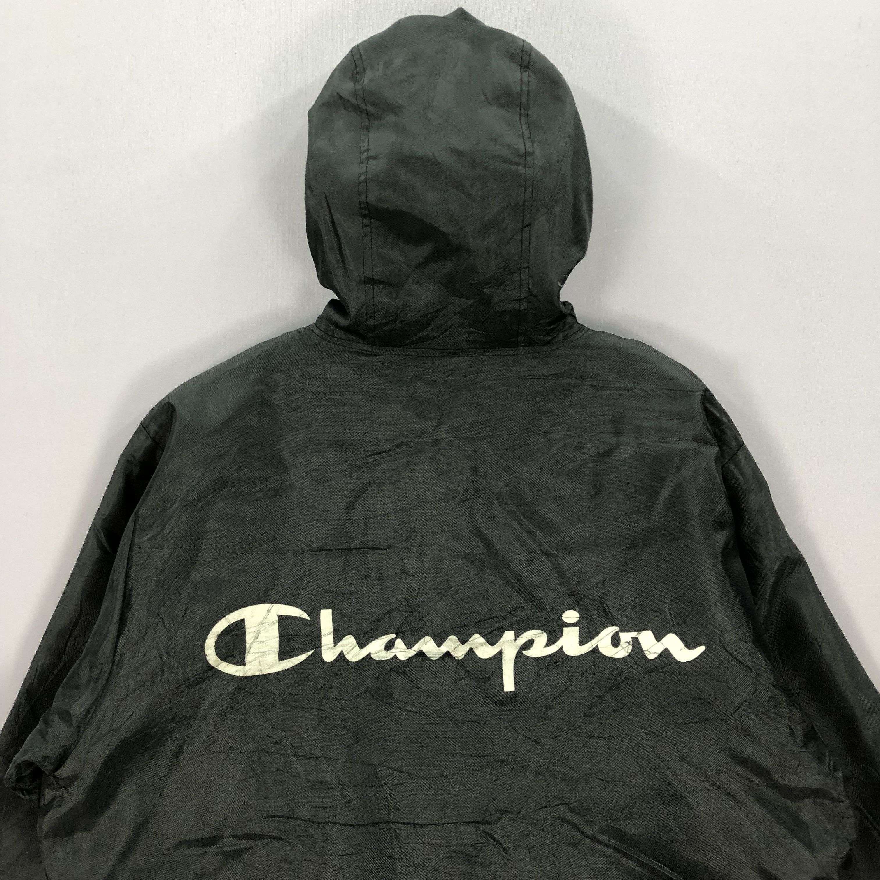 Champion Vintage Champion Windbreaker Fleece Hoodie Coach Jacket Size US L / EU 52-54 / 3 - 4 Thumbnail