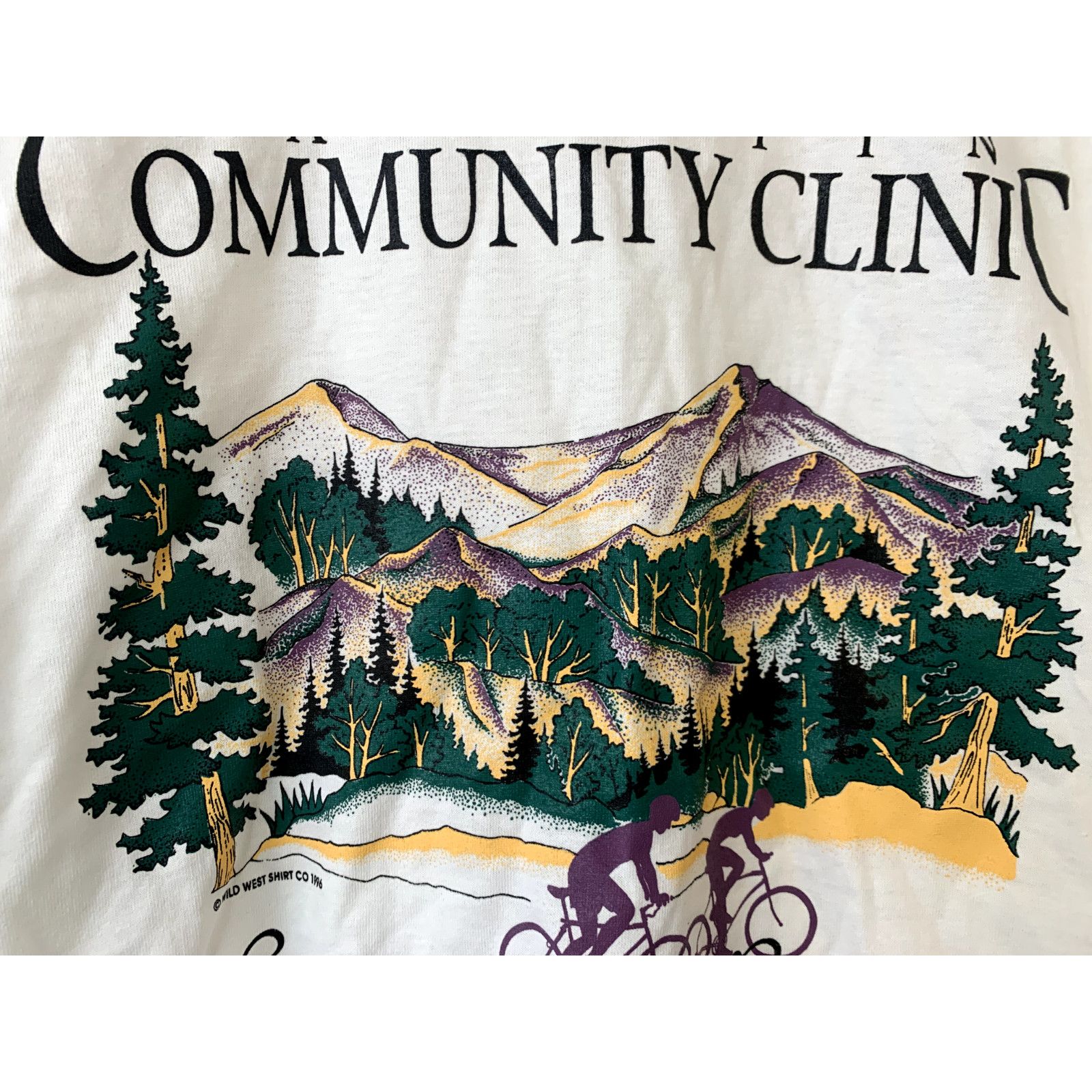 Jerzees Vintage Montana Shirt Gallatin Community Bike Ride White Tee Size US L / EU 52-54 / 3 - 4 Thumbnail