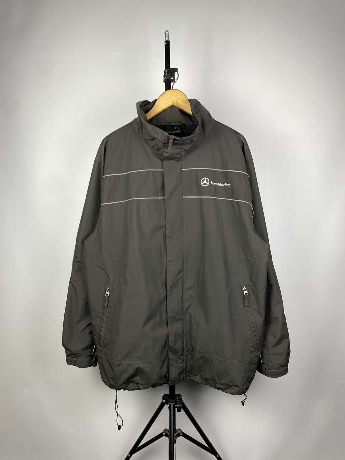 Mercedes-Benz × Vintage Official Mercedes ninja Racing Black F1 Big Logo 90s Rare Size US XL / EU 56 / 4 - 1 Thumbnail