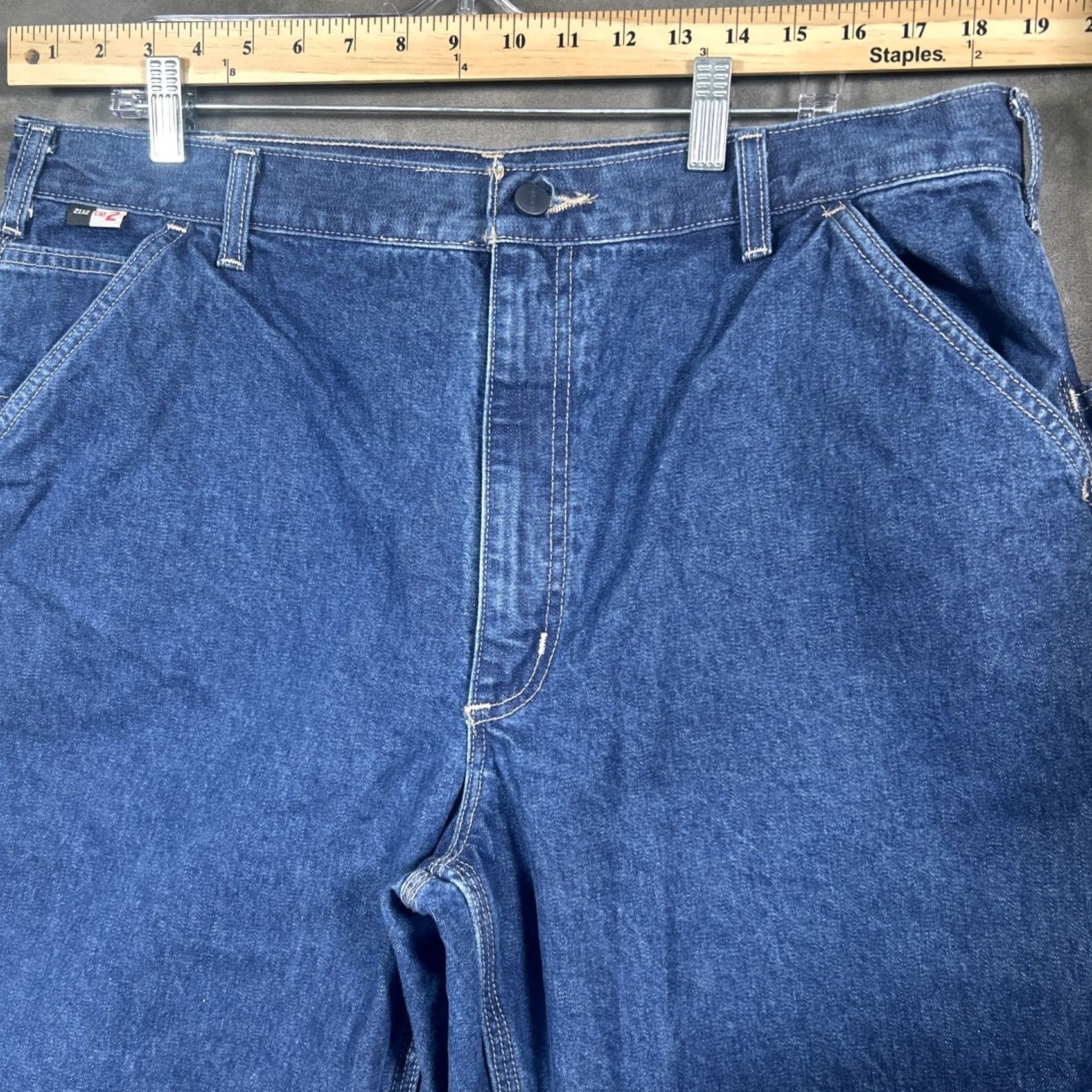 Carhartt Carhartt Jeans Men's 38x34 Flame Resistant Loose Fit Denim Signature Logo Blue Size US 38 / EU 54 - 3 Thumbnail