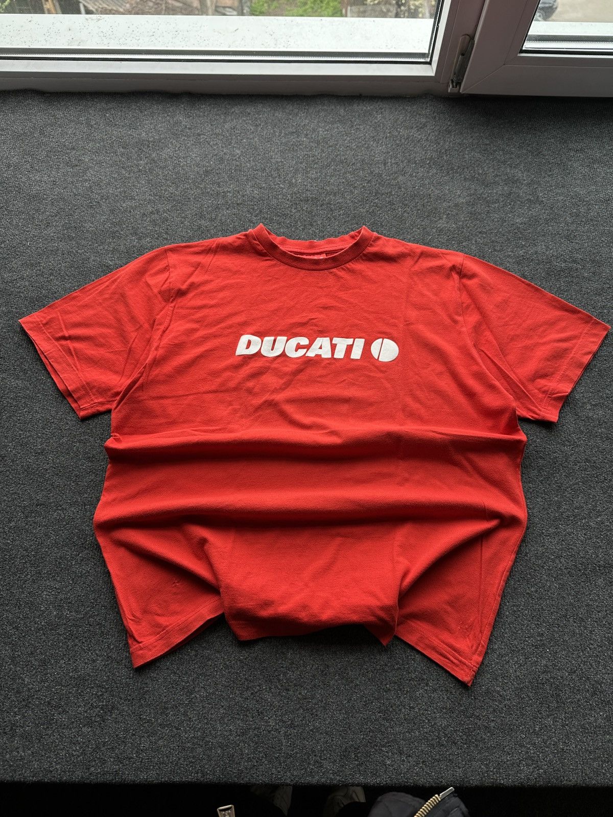 Ducati DUCATI 🚨 RACING RED TEE BIG LOGO MOTORCYCLE MOTO SPORT Size US XL / EU 56 / 4 - 2 Thumbnail