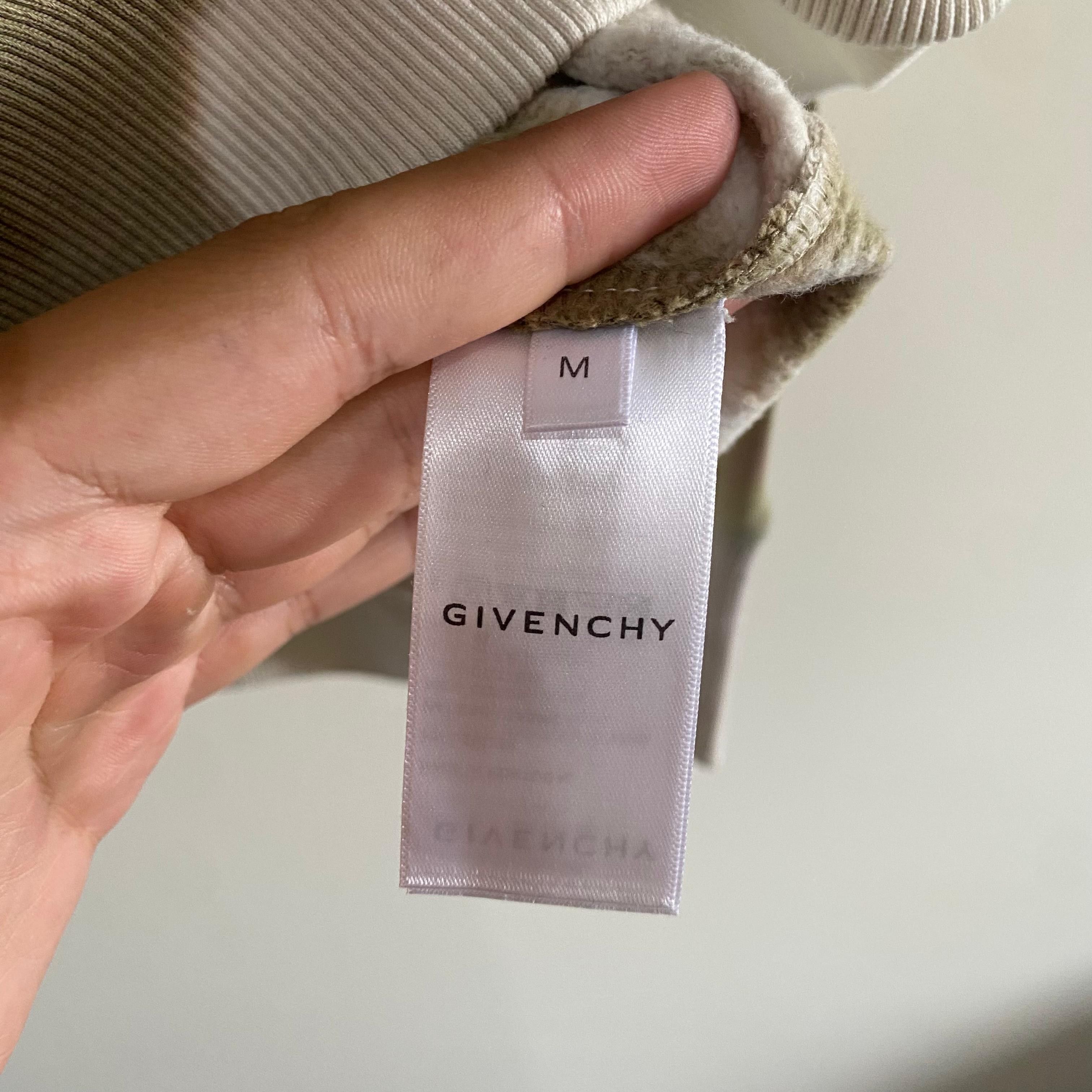 Givenchy Green Tie Dye Heart Logo Oversized Buttoned Hoodie Size M / US 6-8 / IT 42-44 - 9 Thumbnail
