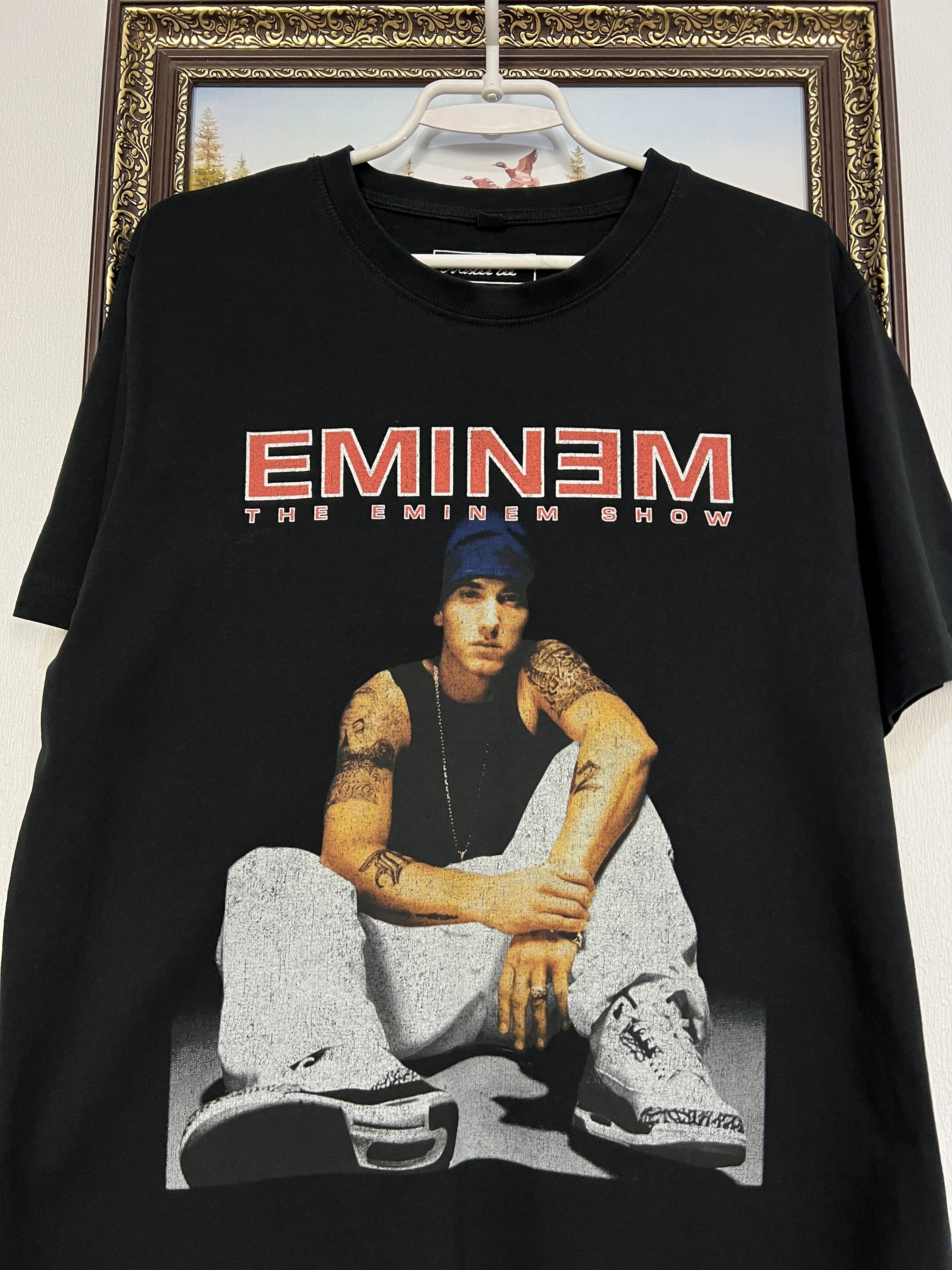 Vintage Eminem Rap Hip Hop Over Print Shirt Big Logo Tee Rare Hype Size US L / EU 52-54 / 3 - 4 Thumbnail
