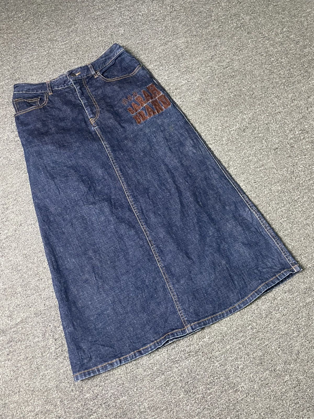 Japanese Brand × Vintage SARAH DENIM Brand Jeans Skirt (83) Size 29" - 4 Thumbnail