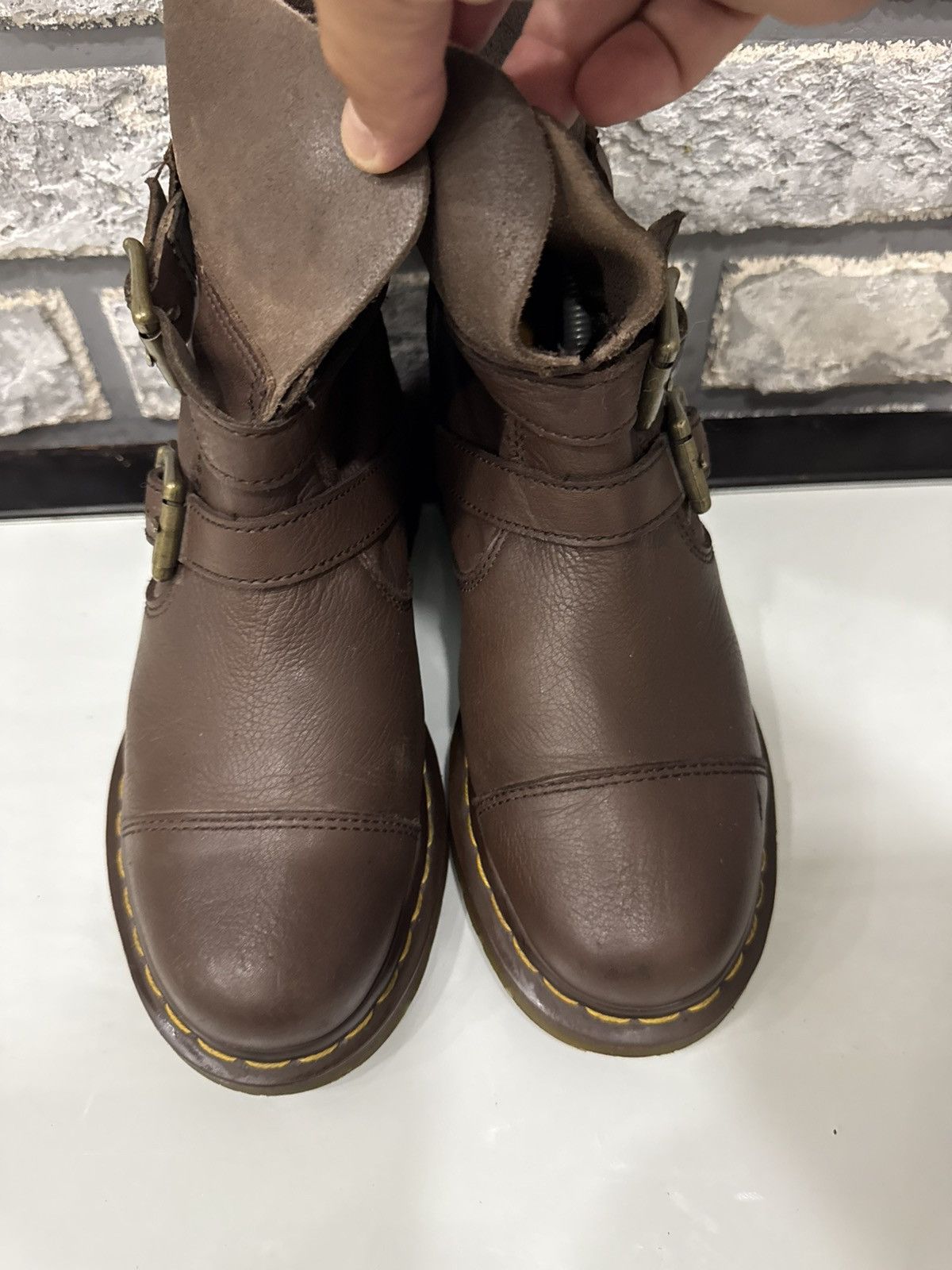 Dr. Martens Kristy Dark Brown Virgina Darken Suede Boots Dr.Martens Size US 7 / IT 37 - 7 Thumbnail