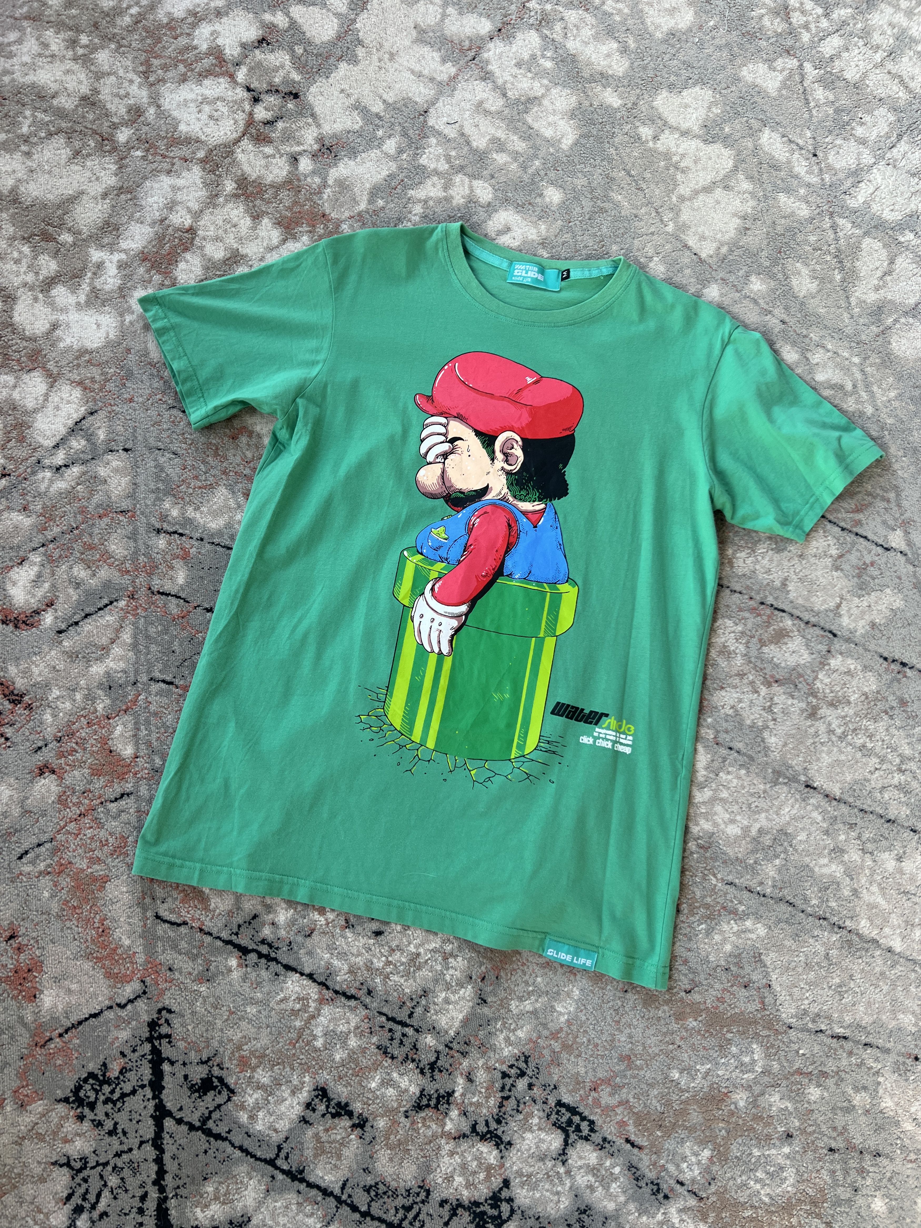 Japanese Brand Super Mario Water Slide Life Tee Size US M / EU 48-50 / 2 - 1 Thumbnail