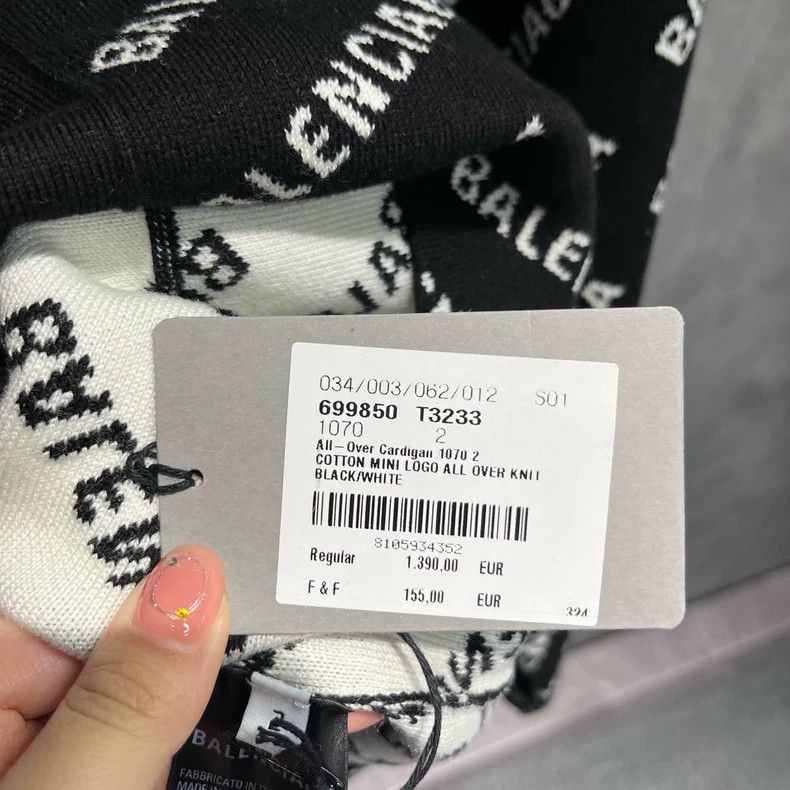 Balenciaga Balenciaga Balenciaga Logo Cardigan in Black-2506 Size US M / EU 48-50 / 2 - 4 Thumbnail