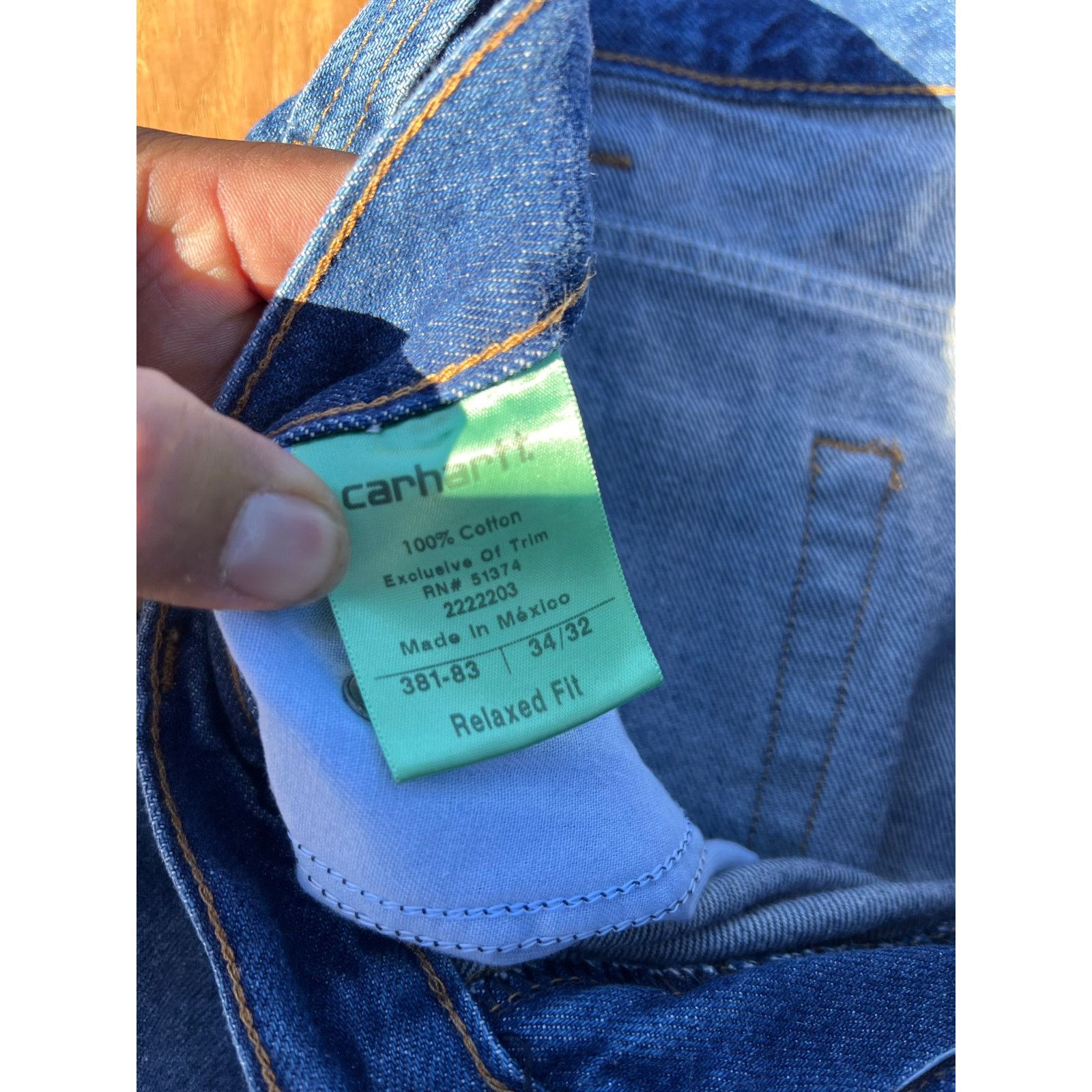 Carhartt Carhartt Jeans Mens 34x32 Blue Denim Utility Work relaxed Size US 34 / EU 50 - 4 Thumbnail