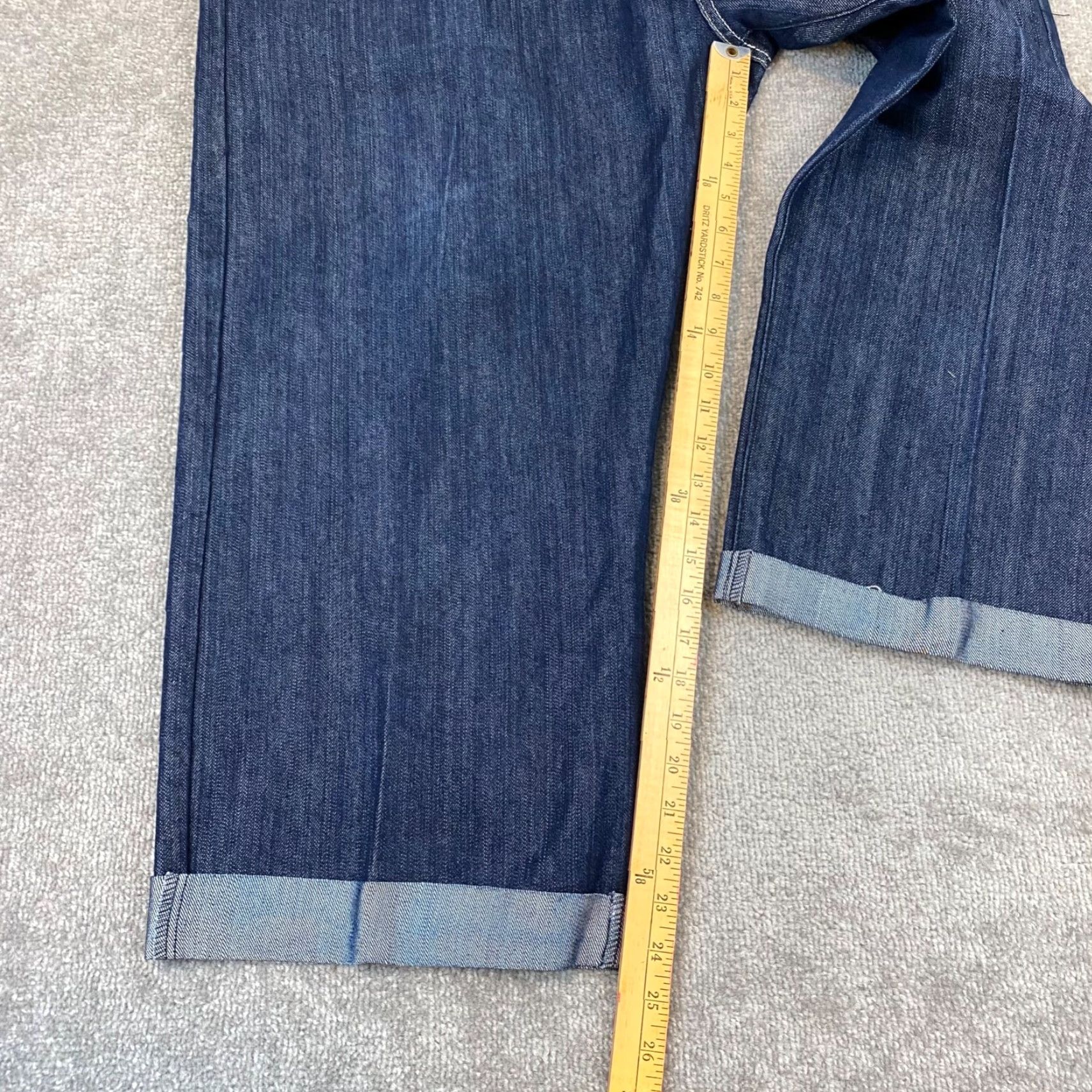 Vintage VINTAGE Ablanche Jeans Men 42x24 Blue Dark Wash Hemmed Denim Pants Skater Baggy Wide Y2K Size US 42 / EU 58 - 6 Thumbnail