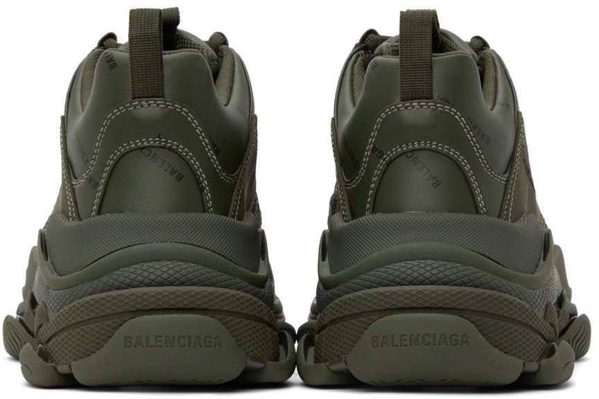 o1srvl11e0424 Triple S Logo/L/F Sneakers in Khaki/Black
