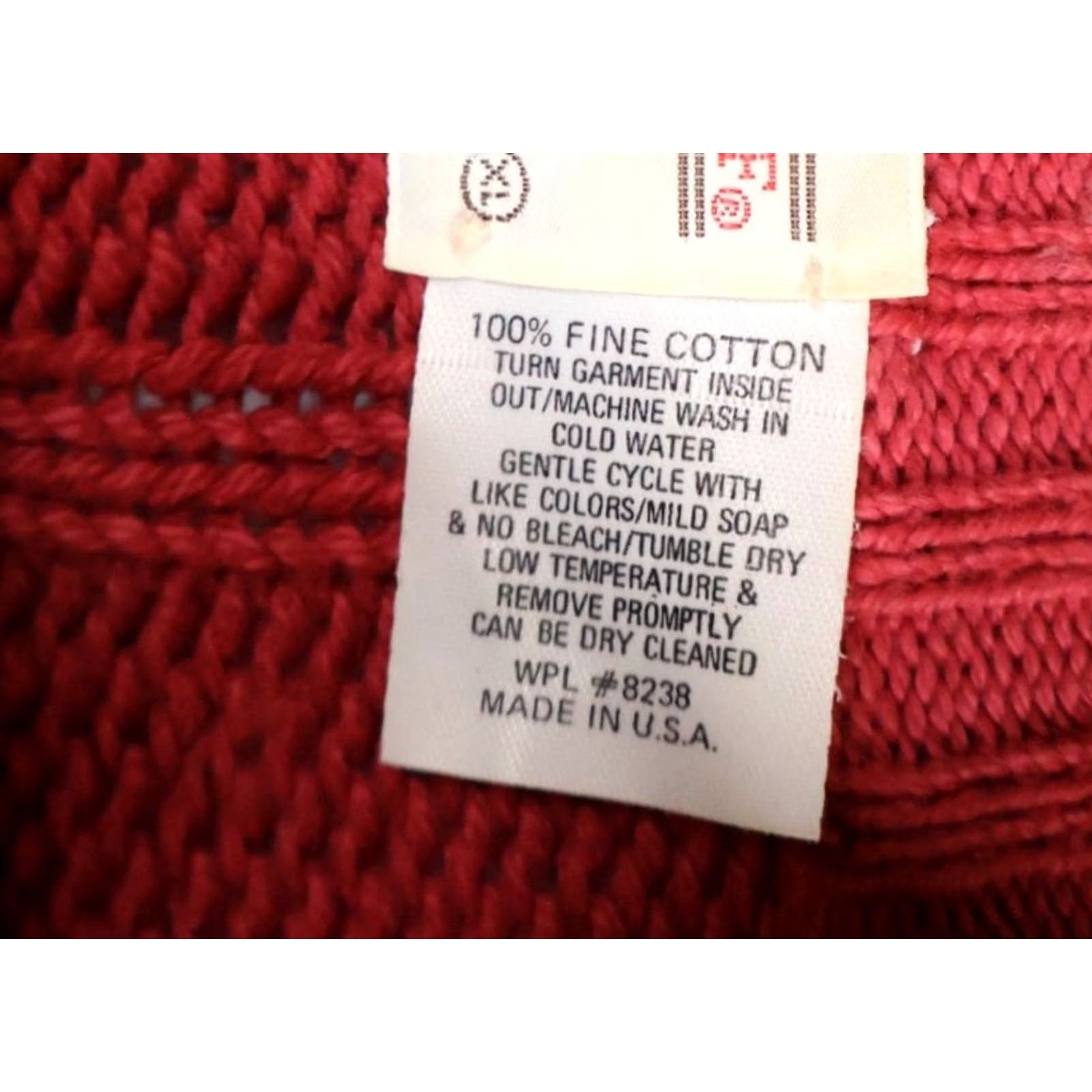 Vintage VINTAGE Lord Jeff Sweater Men XL Red Crewneck Textured Knit Heavyweight Cotton Grid Check Pullover 80s Retro Hipster Preppy Size US XL / EU 56 / 4 - 4 Thumbnail