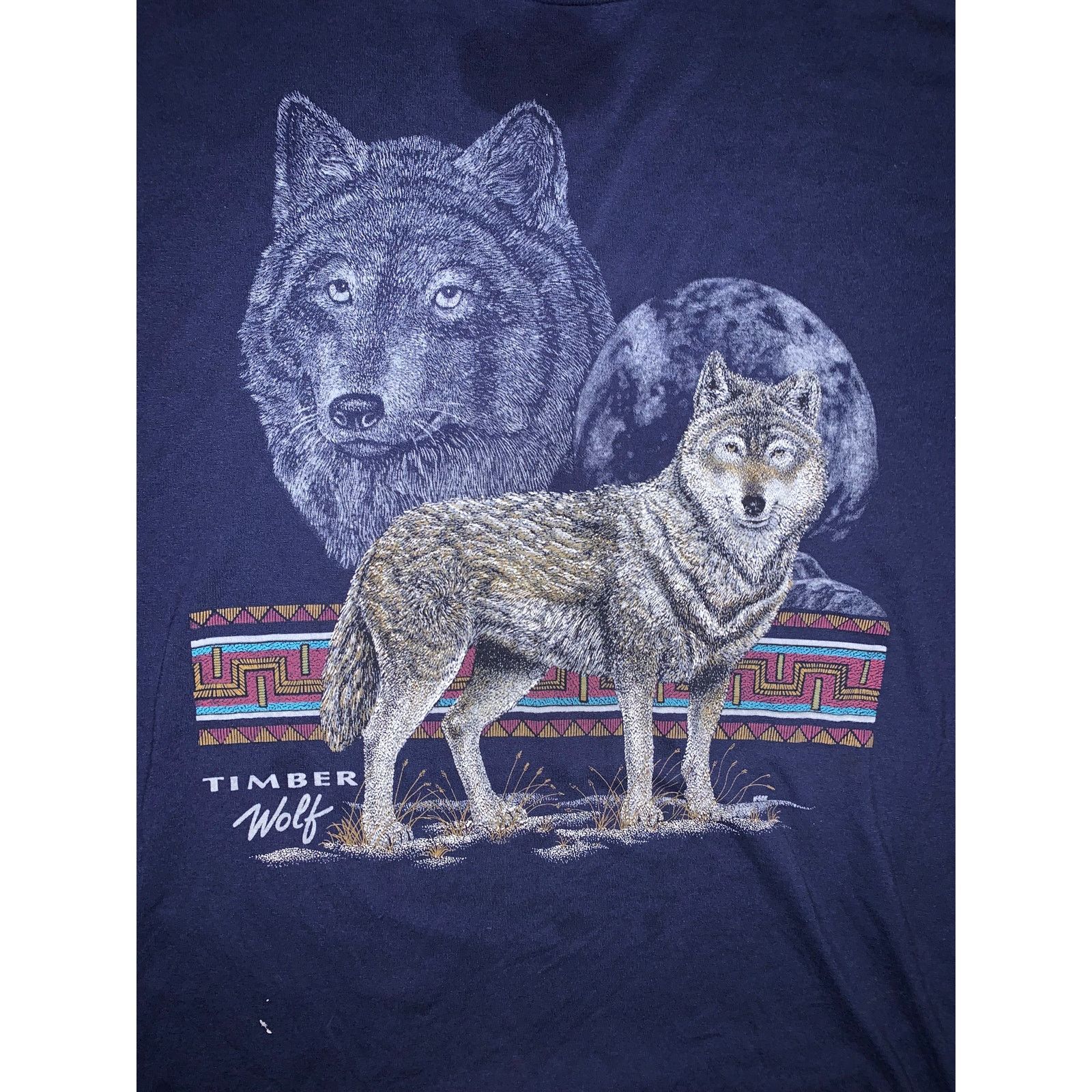 Other × Vintage VTG 90s Cotton Grove Wolf T Shirt USA Made Nature Graphic XL Size US XL / EU 56 / 4 - 1 Thumbnail