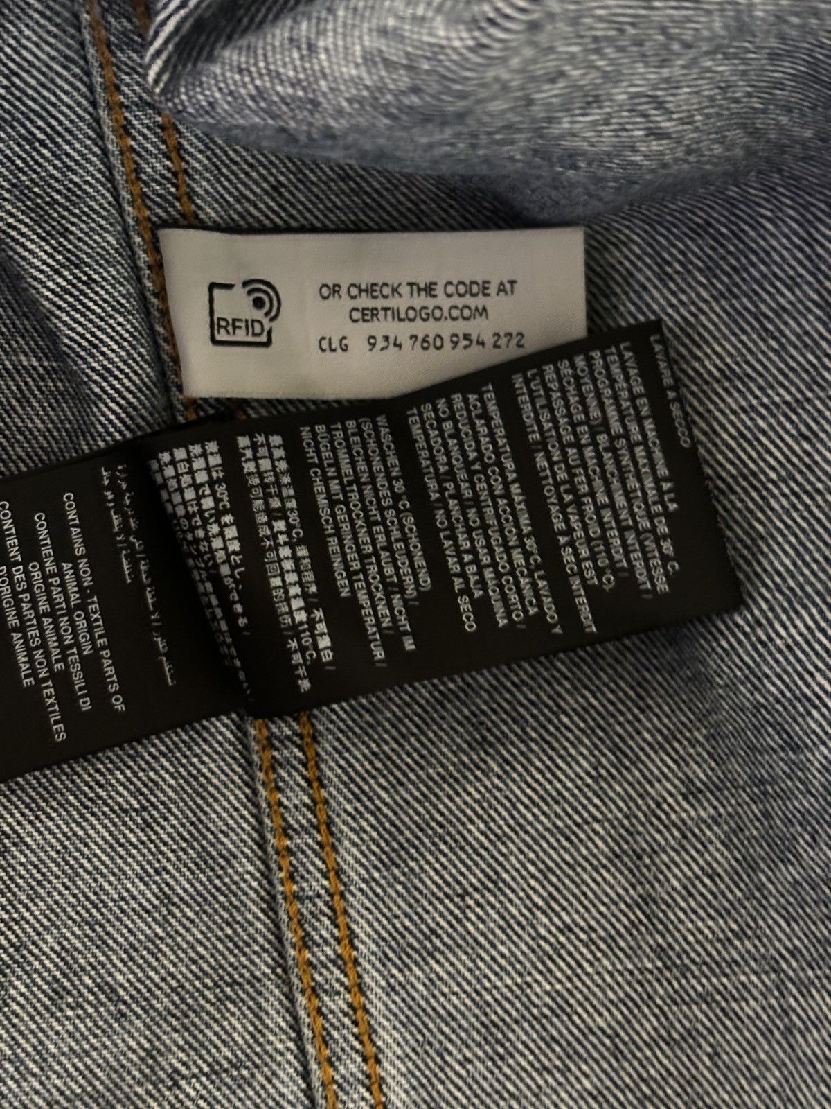Palm Angels PALMITY ALLOVER LASER DENIM SHIRT Size US XL / EU 56 / 4 - 6 Thumbnail