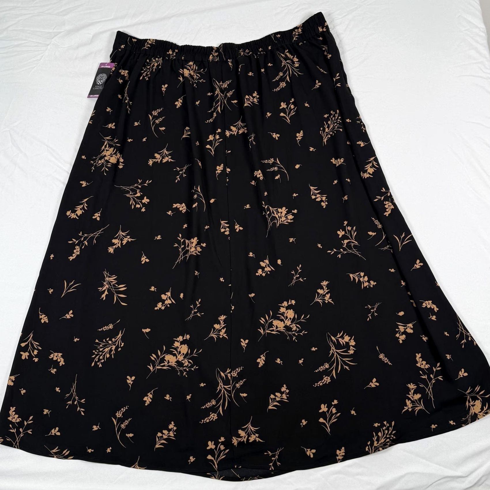 Vince Camuto Vince Camuto Midi Skirt 2XL Floral A-Line Elastic Waist Office Work Womens Size 40" / US 18 - 4 Thumbnail