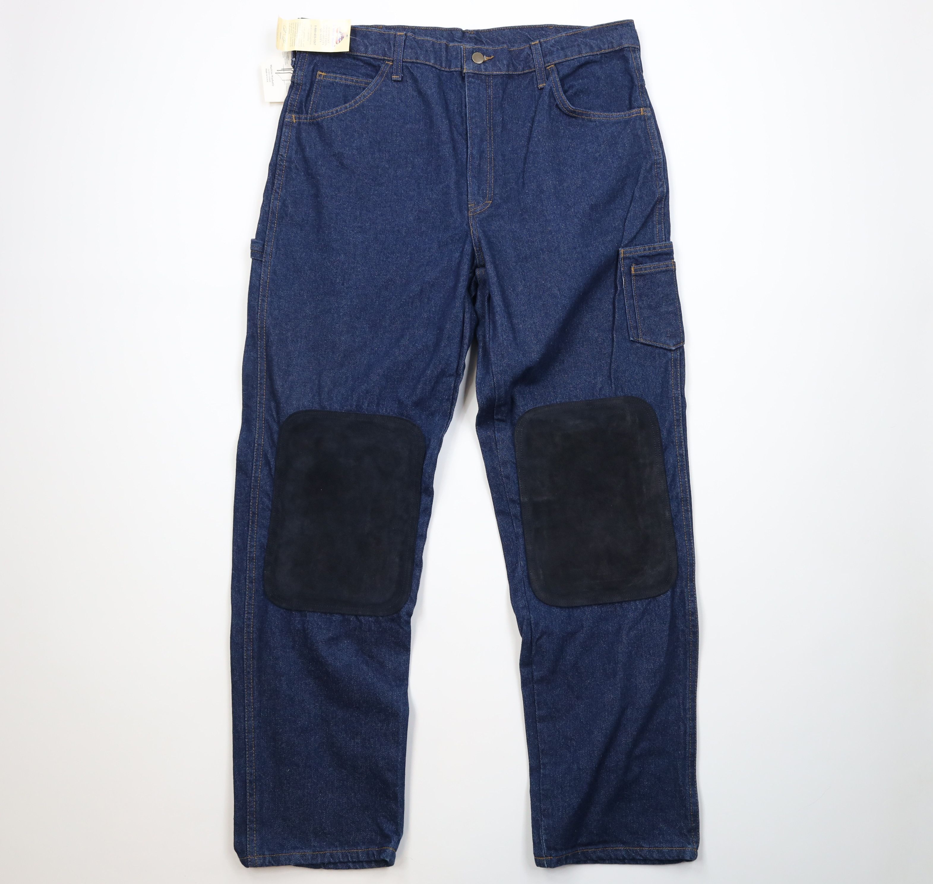 Deadstock Vintage 90s Padded Denim Jeans Workwear USA