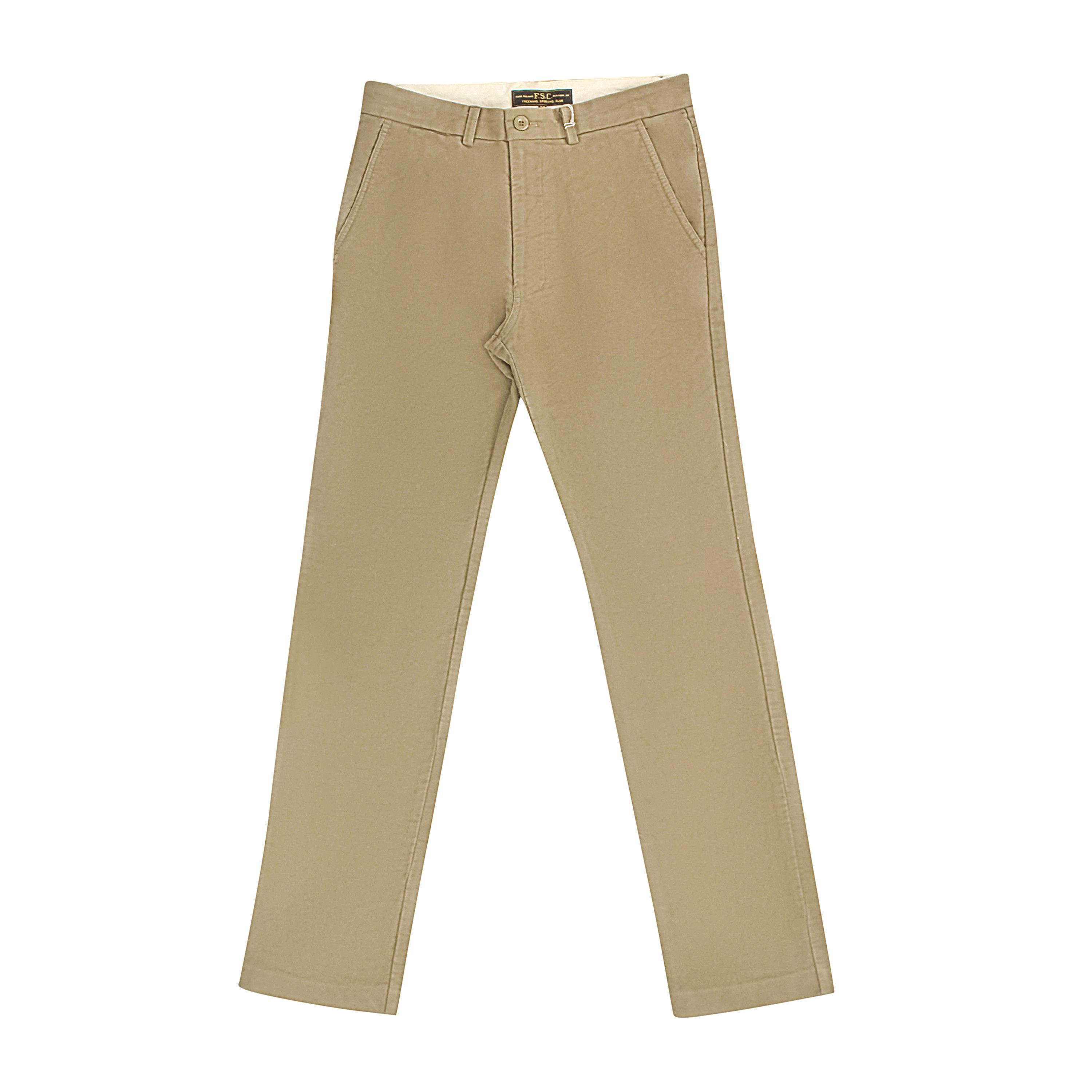 image of Freemans Sporting Club Brown Moleskin Cotton Pants Size 32, Men's