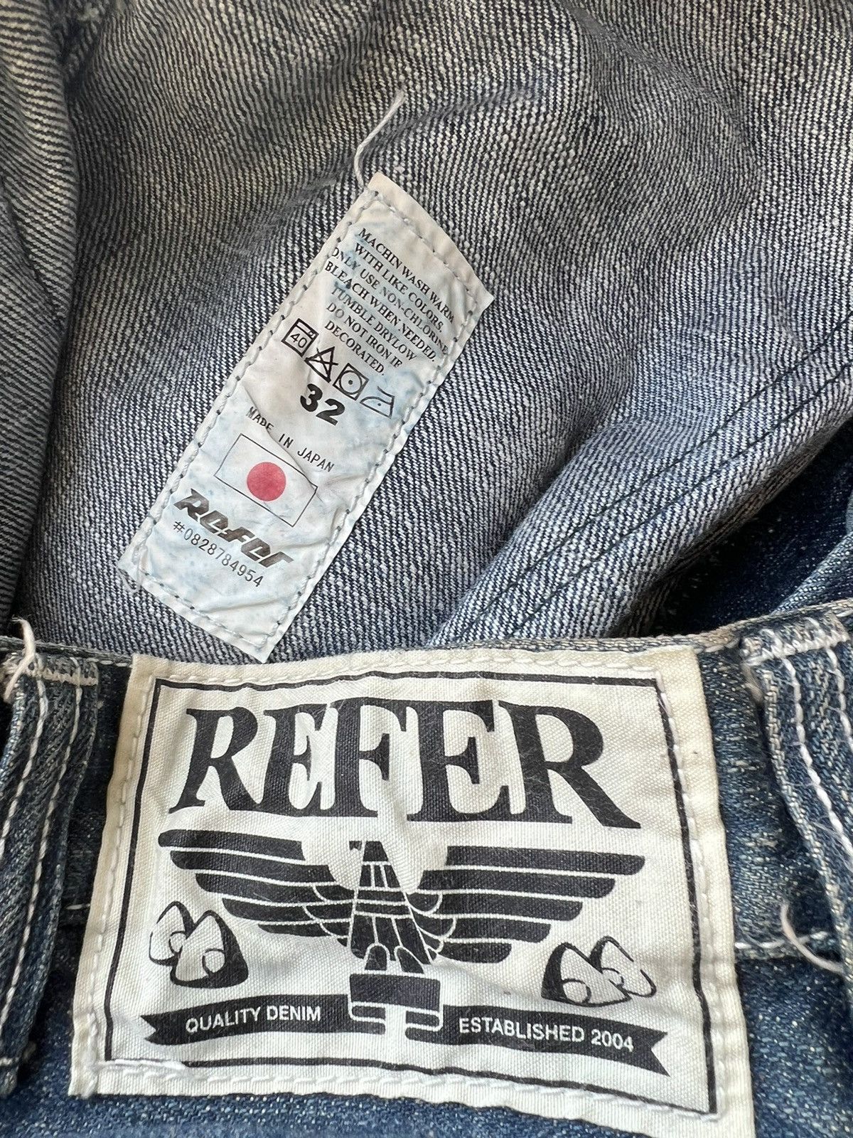 Vintage VTG REFER Japan Paint Splashed Distress Denim Cargo Jeans Size US 32 / EU 48 - 23 Thumbnail
