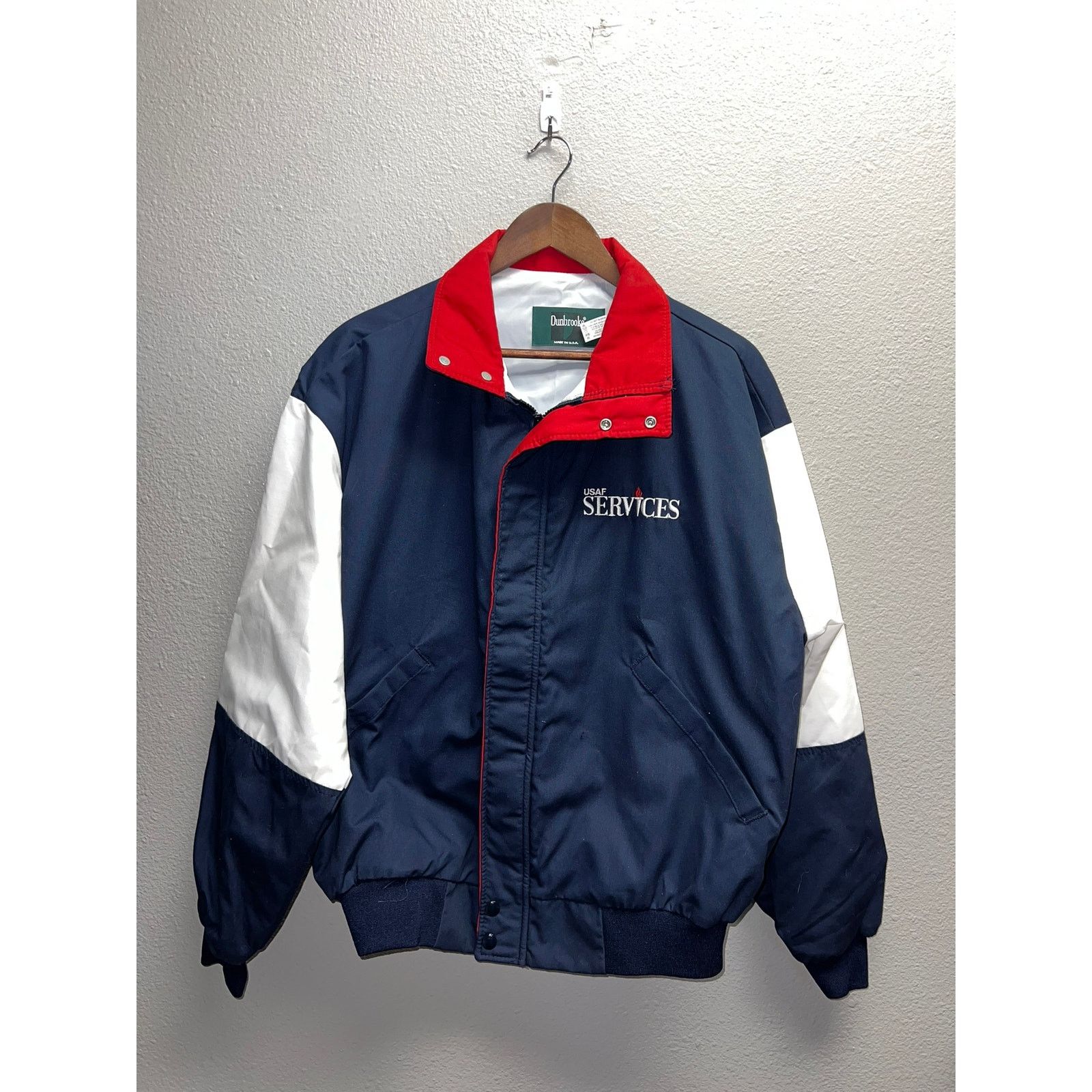Vintage Vintage US Air Force Services Jacket Full Zip USAF VTG Large Size US L / EU 52-54 / 3 - 1 Thumbnail