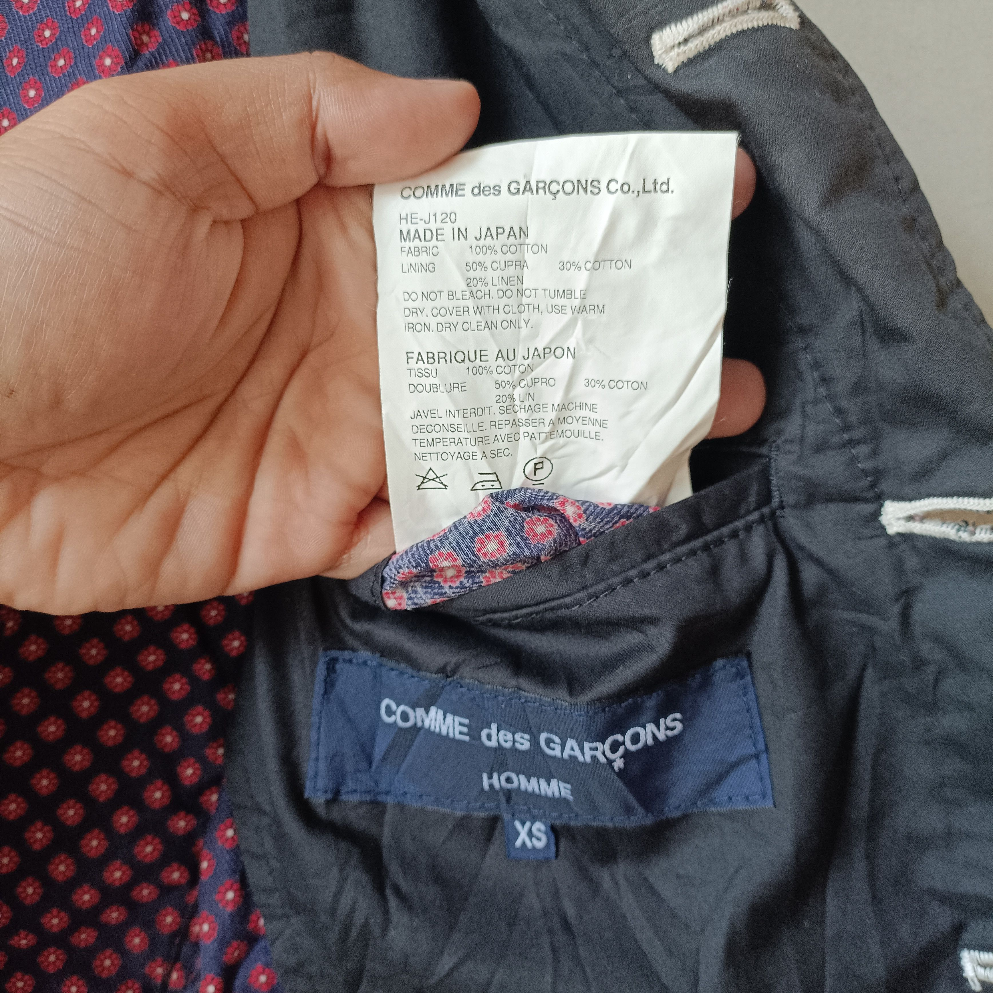 Comme des Garcons Homme AD2009 COMME DES GARCONS HOMME JACKET Size US XS / EU 42 / 0 - 7 Thumbnail