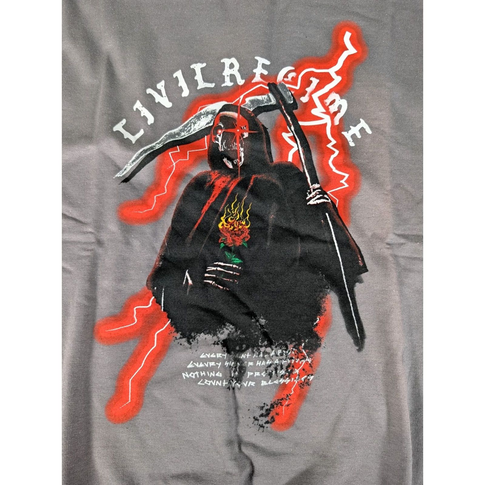 Vintage Civil Regime Sweatshirt Mens Medium Reaper V2 Classic Crewneck Graphic Gray New Size US M / EU 48-50 / 2 - 2 Thumbnail