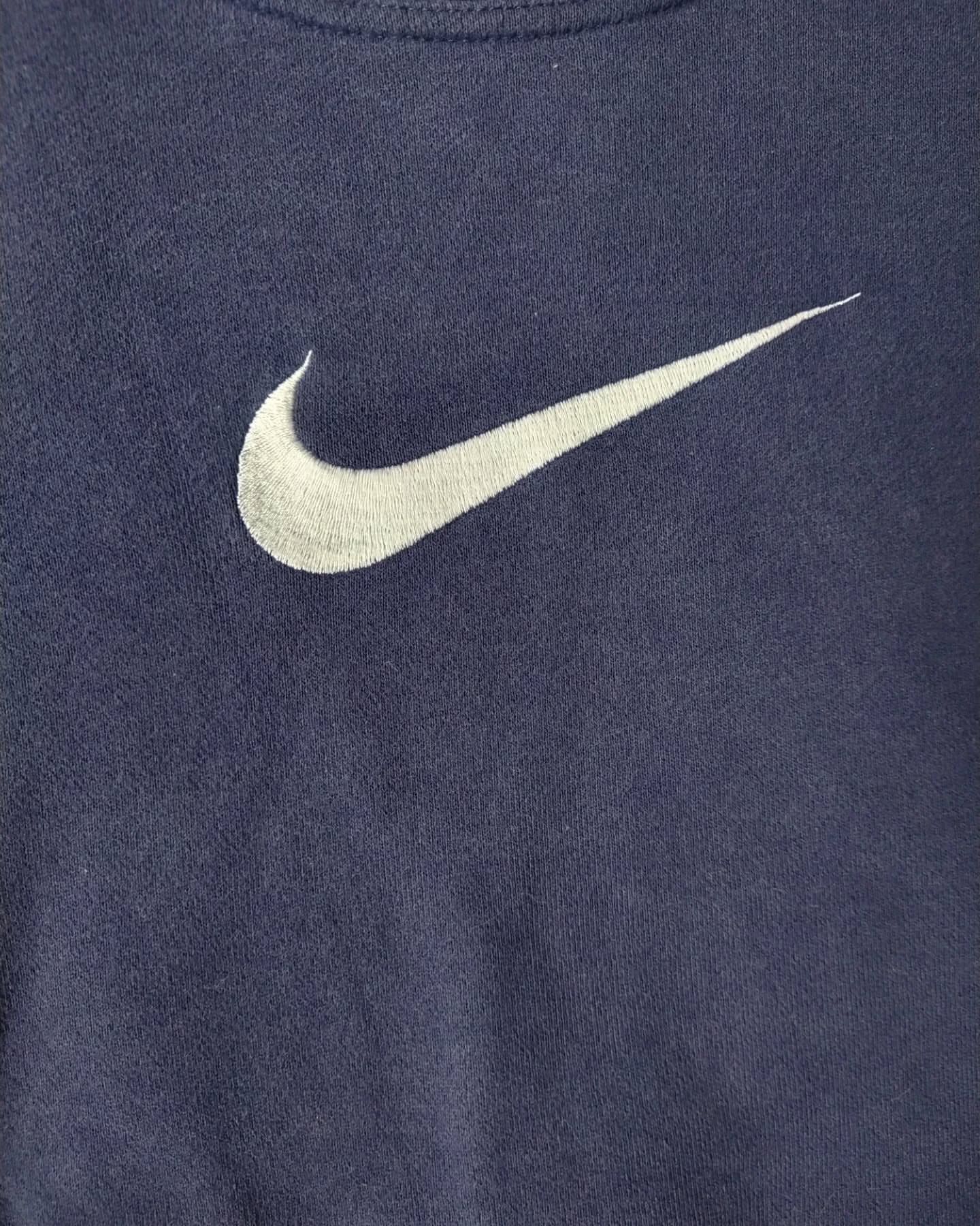 Nike × Vintage Vintage Nike Center Swoosh Navy Crewneck Size M / US 6-8 / IT 42-44 - 2 Thumbnail