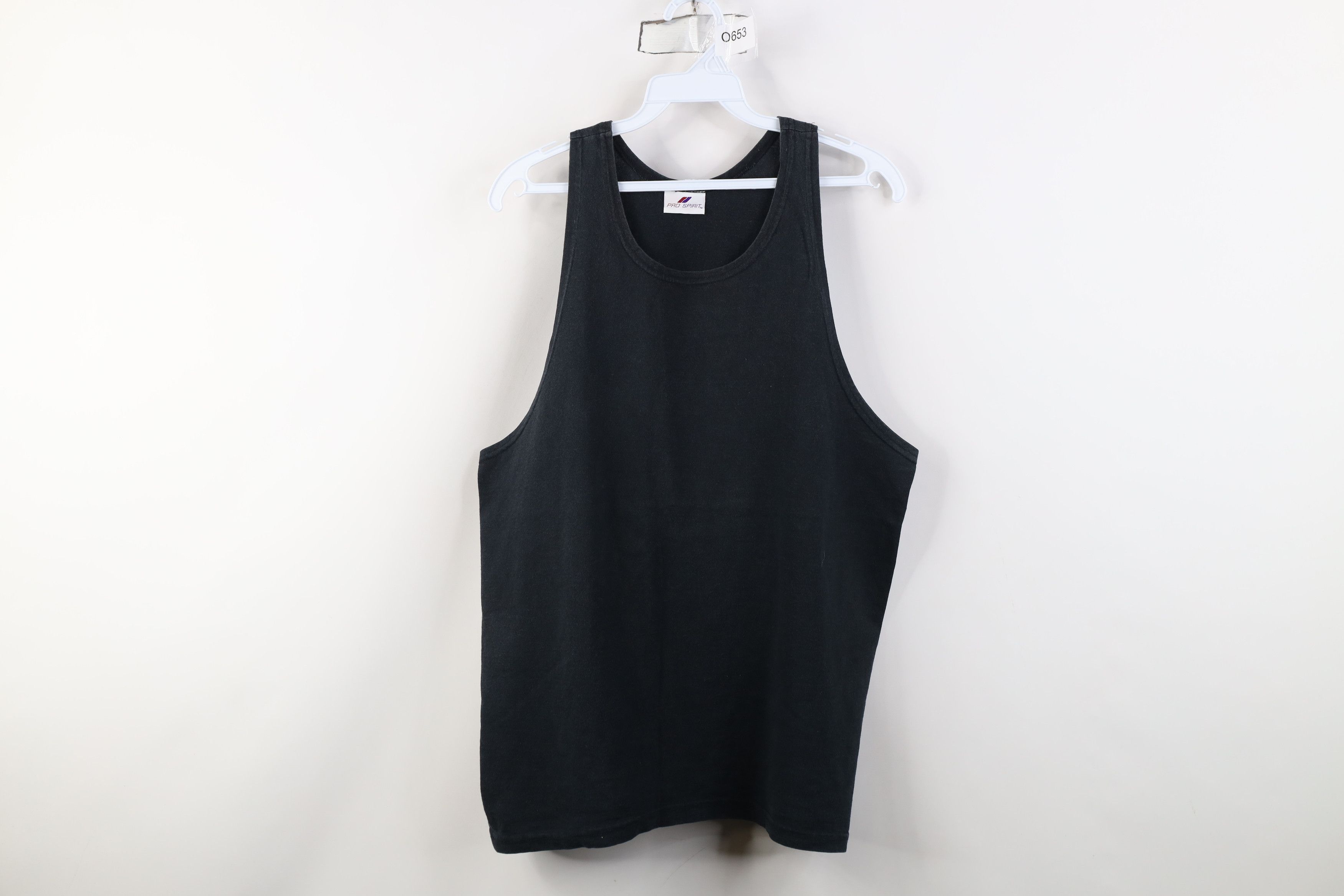 Vintage Vintage 90s Streetwear Blank Tank Top T-Shirt Black Cotton Size US M / EU 48-50 / 2 - 1 Thumbnail