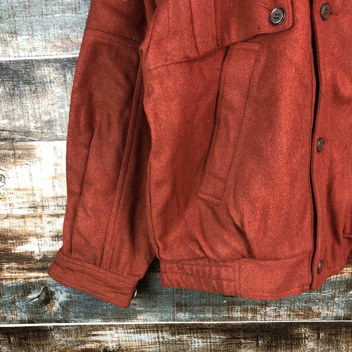 Vintage Pierre Bonee Orange Leather Jacket #A1956 Size US L / EU 52-54 / 3 - 7 Thumbnail