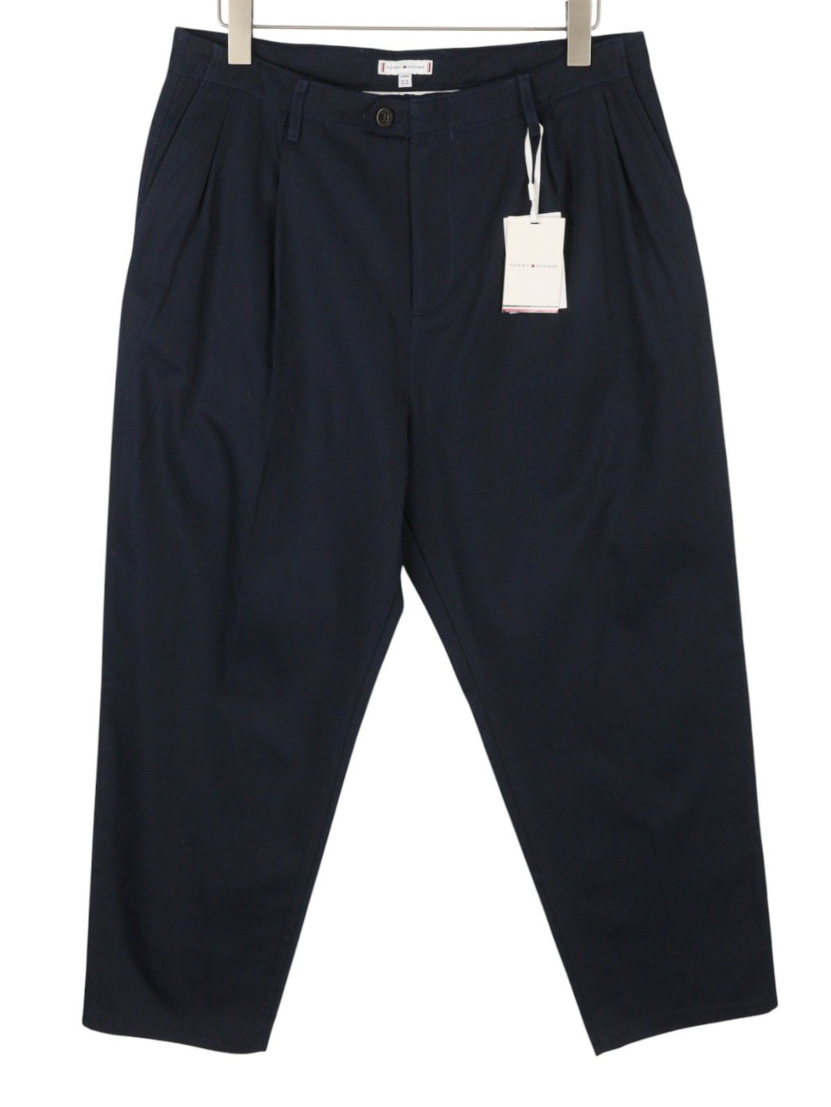 Tommy Hilfiger RELAXED STRAIGHT EU42 Dark Blue Pleated Trousers 87471 Size 32" / US 10 / IT 46 - 1 Thumbnail