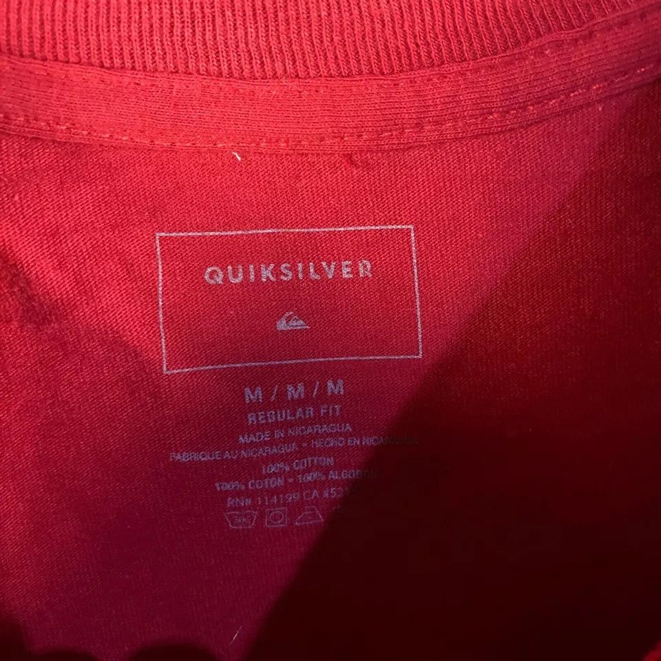 Quicksilver Quicksilver Shirt Men's Medium Red Crew Neck Short Sleeve Size US M / EU 48-50 / 2 - 3 Thumbnail