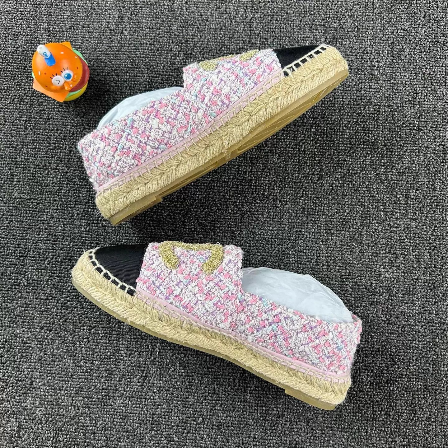 Chanel Chanel tweed fisherman shoes gold CC 37 like new HB6094 Size US 6.5 / IT 36.5 - 3 Thumbnail