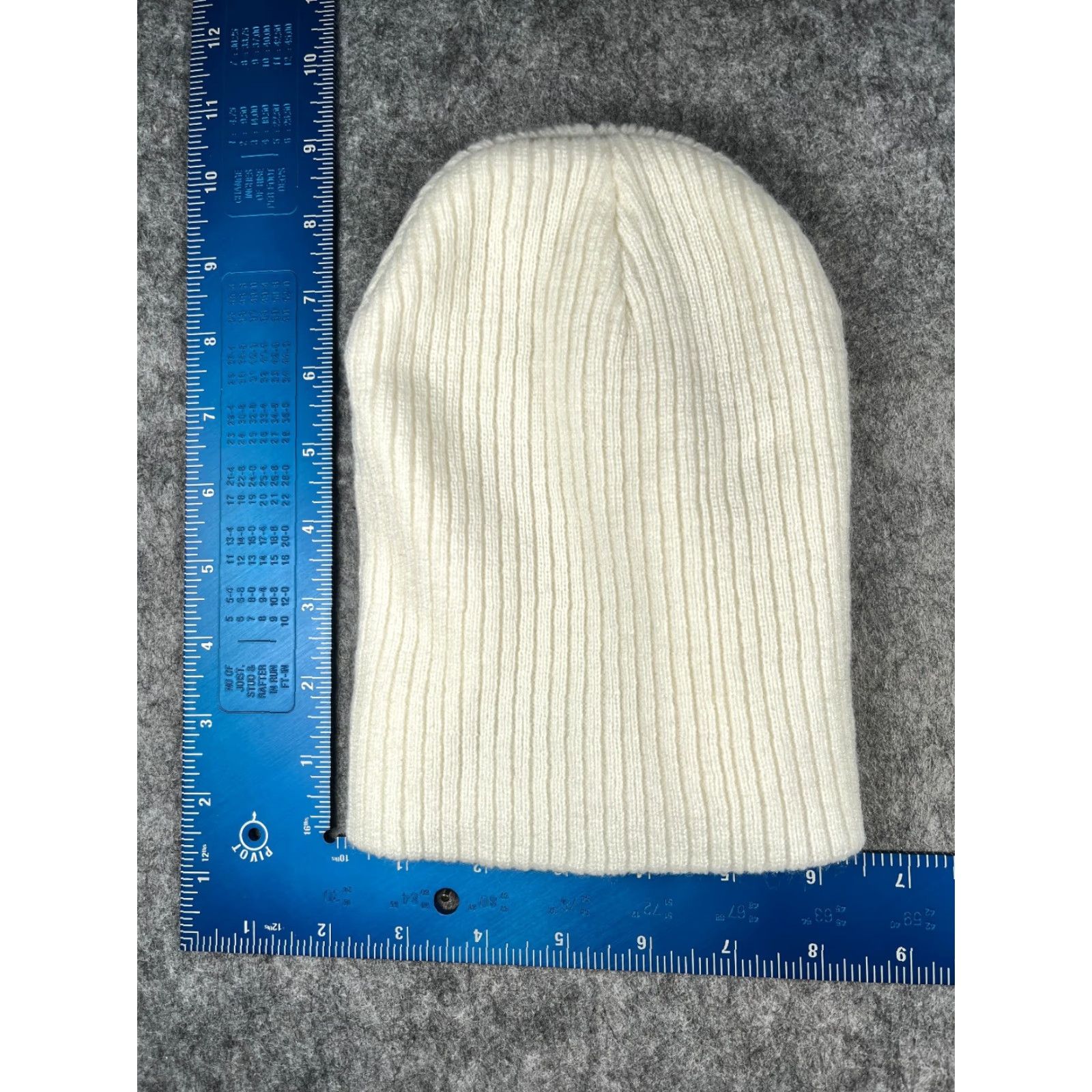 Vintage Negu Beanie Toque Adult One Size White Ribbed Knit 100% Acrylic Fight Cancer Size ONE SIZE - 4 Thumbnail