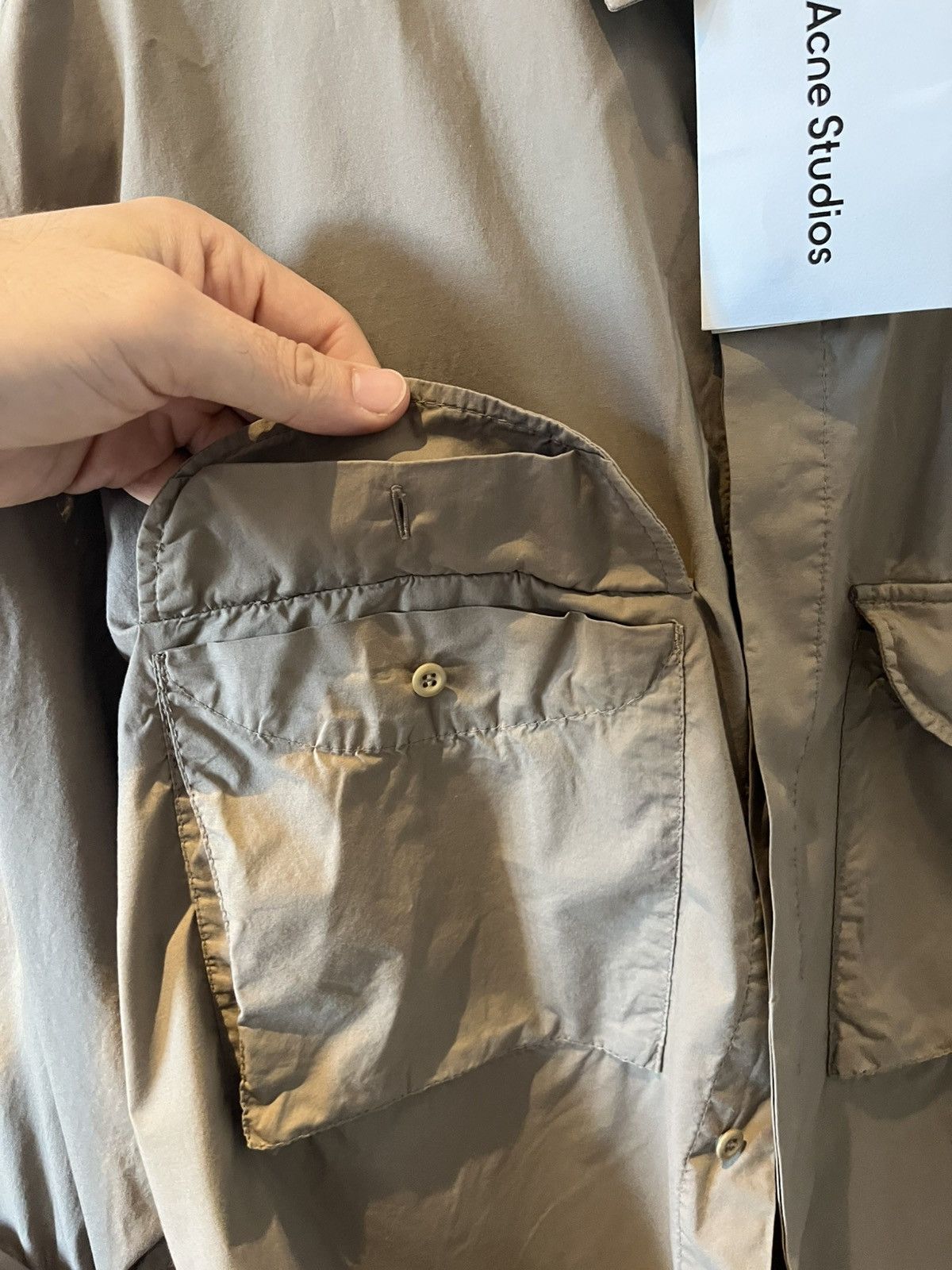 Acne Studios ACNE STUDIOS khaki safari shirt Size US M / EU 48-50 / 2 - 17 Thumbnail