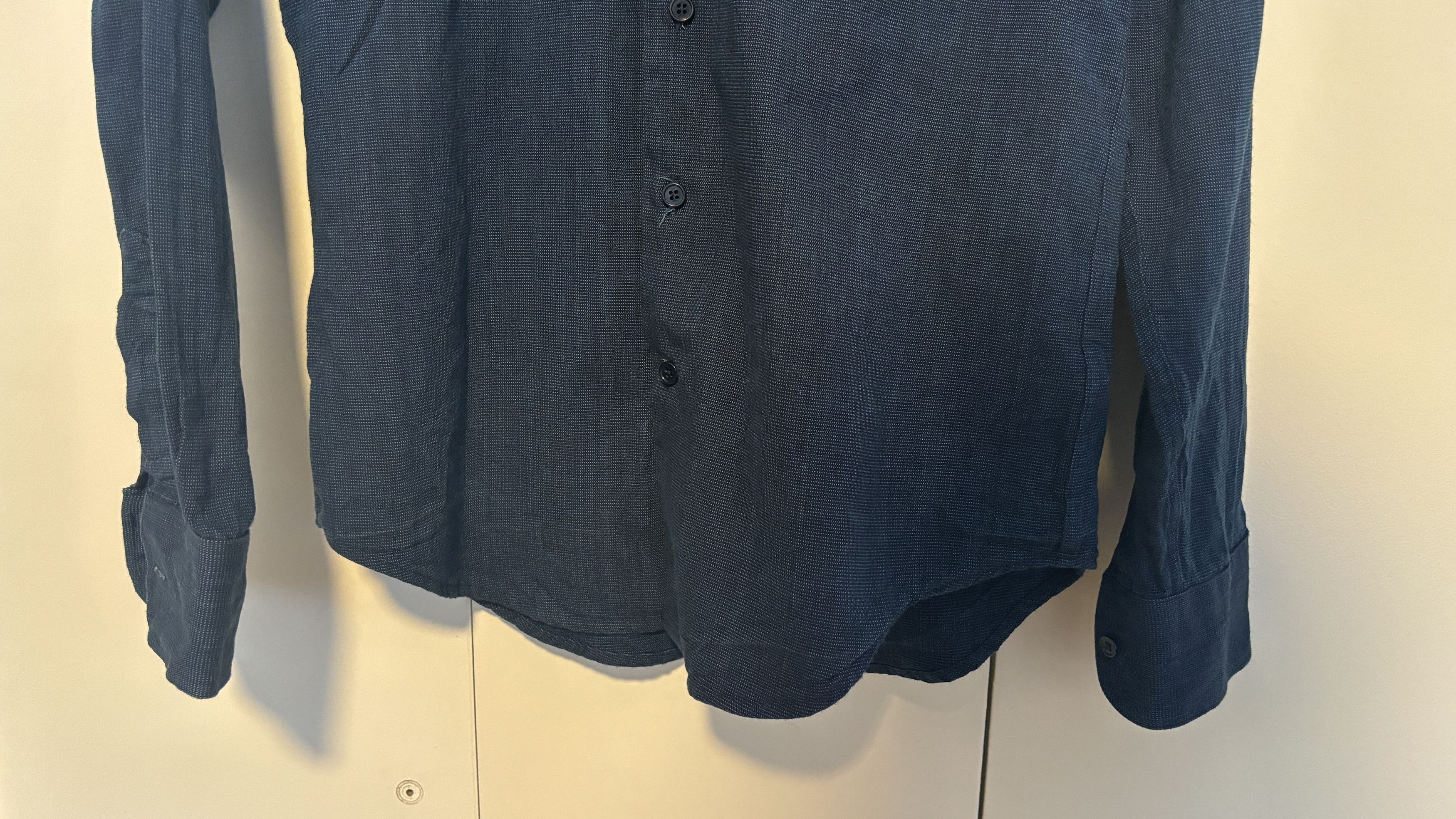Naked & Famous Indigo Tie Dye Basketweave Long Sleeve Shirt - Small Size US S / EU 44-46 / 1 - 4 Thumbnail