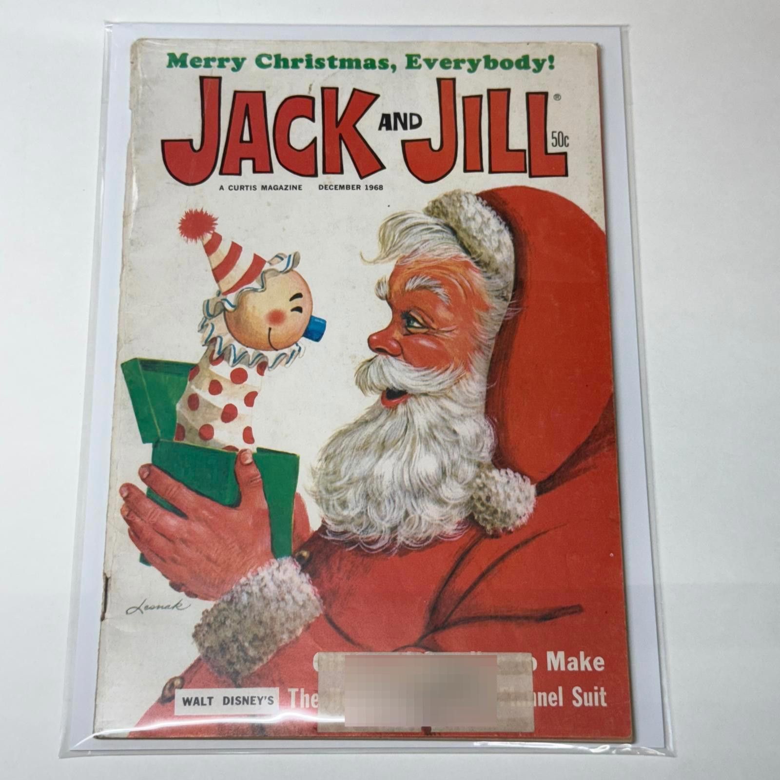 Designer Vintage Jack and Jill DEC 1968 Christmas Magazine Santa Size ONE SIZE - 1 Thumbnail