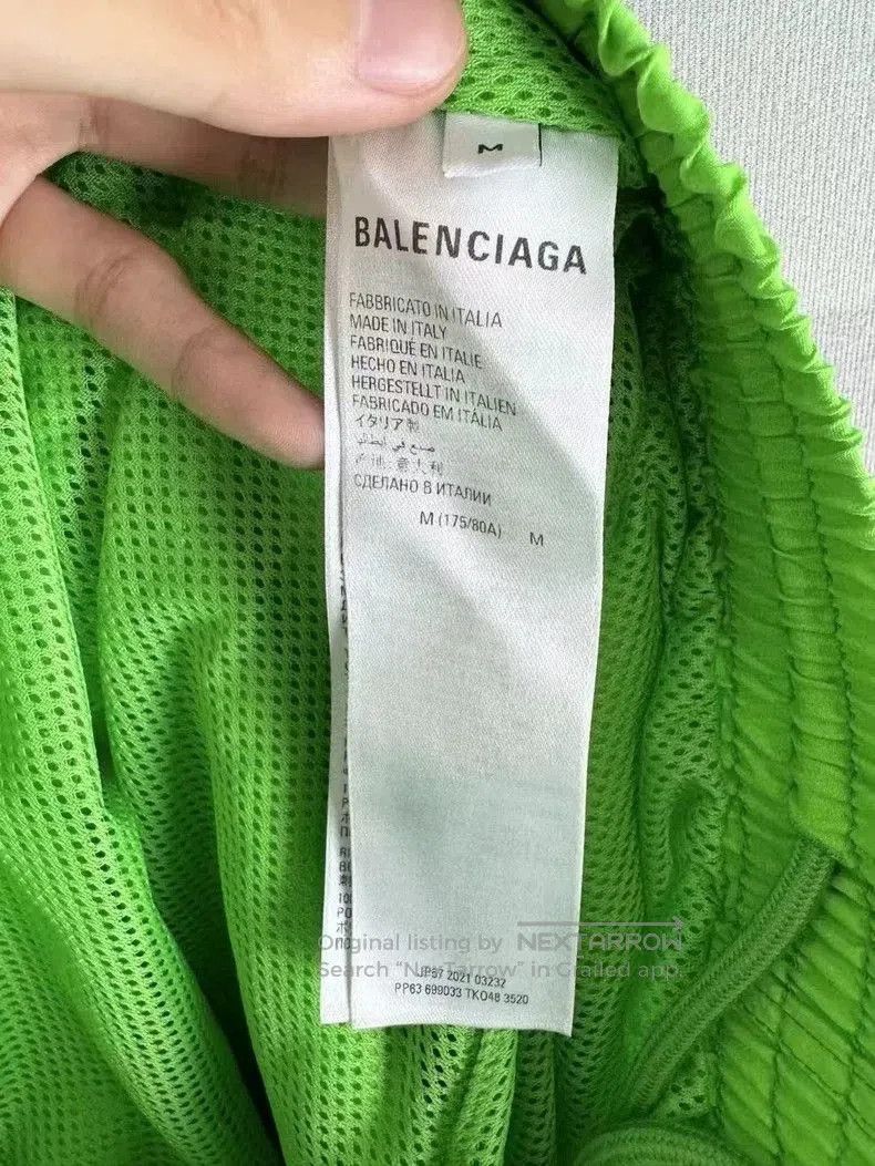 Balenciaga Balenciaga Green Side Stripe 3B Shorts. Size US 29 - 4 Thumbnail