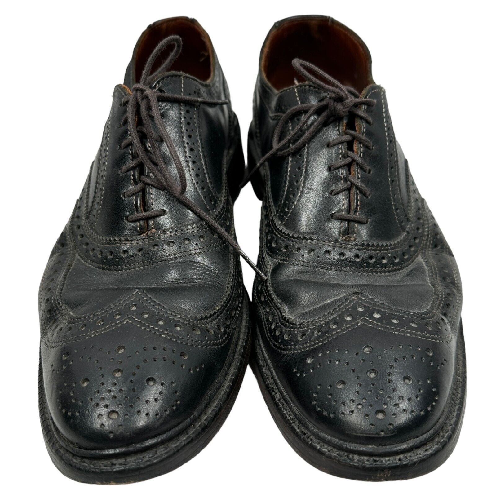 Allen Edmonds Allen Edmonds McTavish Black Wingtip Oxford Shoes 11 D Size US 11 / EU 44 - 2 Thumbnail
