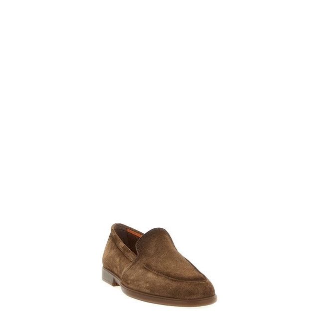 SANTONI Malibu Brown Suede Loafers New & Authentic (Men's si